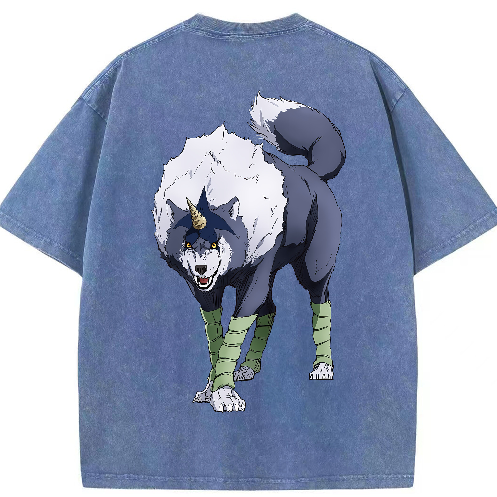 （画像用） 転スラ Regarding Reincarnated to Slime 綿100% ヴィンテージ風 半袖Tシャツ（背面プリント）