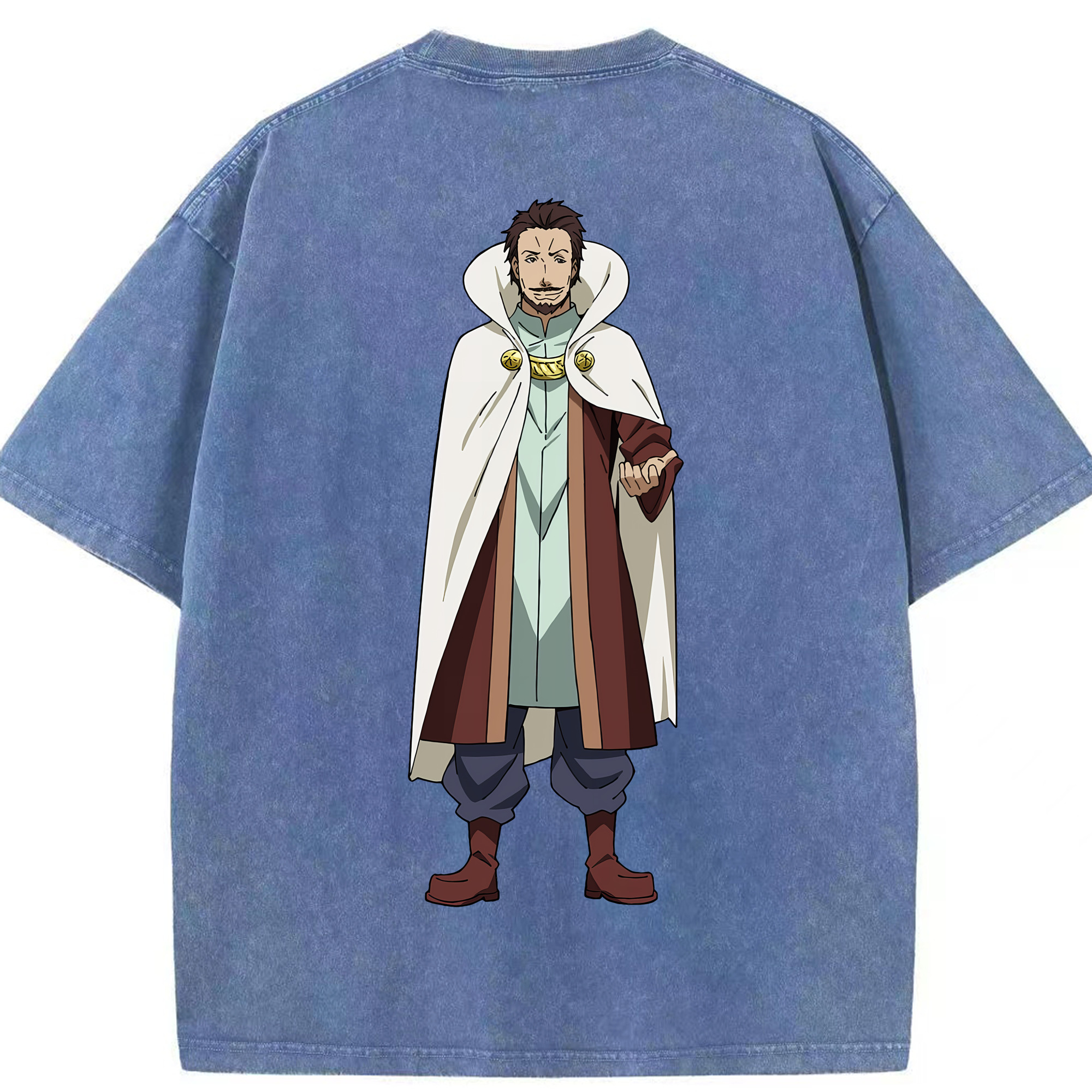 （画像用） 転スラ Regarding Reincarnated to Slime 綿100% ヴィンテージ風 半袖Tシャツ（背面プリント）