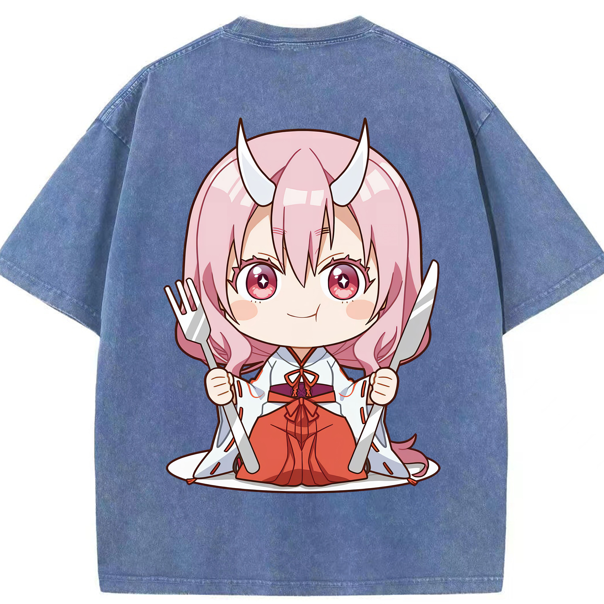 （画像用） 転スラ Regarding Reincarnated to Slime 綿100% ヴィンテージ風 半袖Tシャツ（背面プリント）