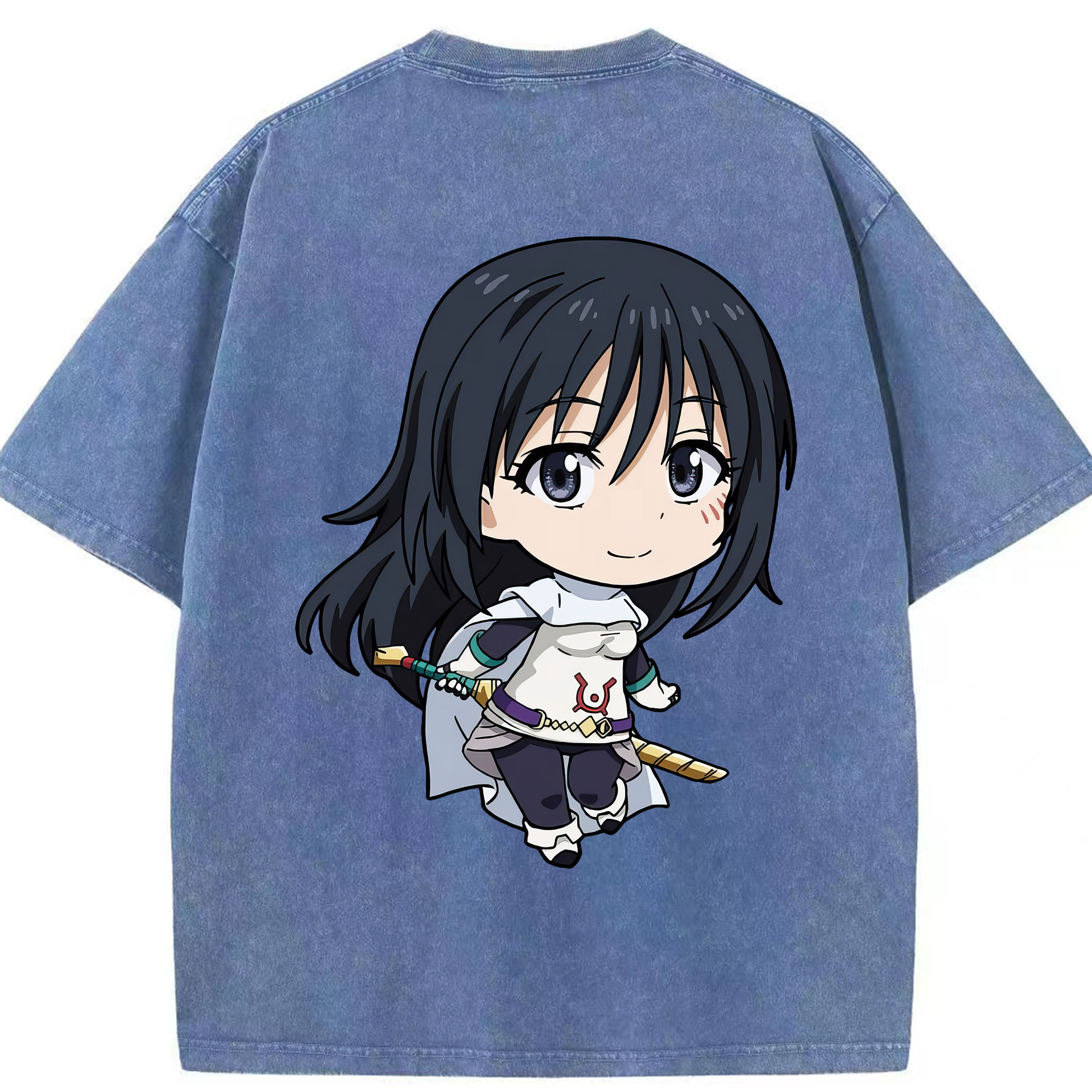 （画像用） 転スラ Regarding Reincarnated to Slime 綿100% ヴィンテージ風 半袖Tシャツ（背面プリント）