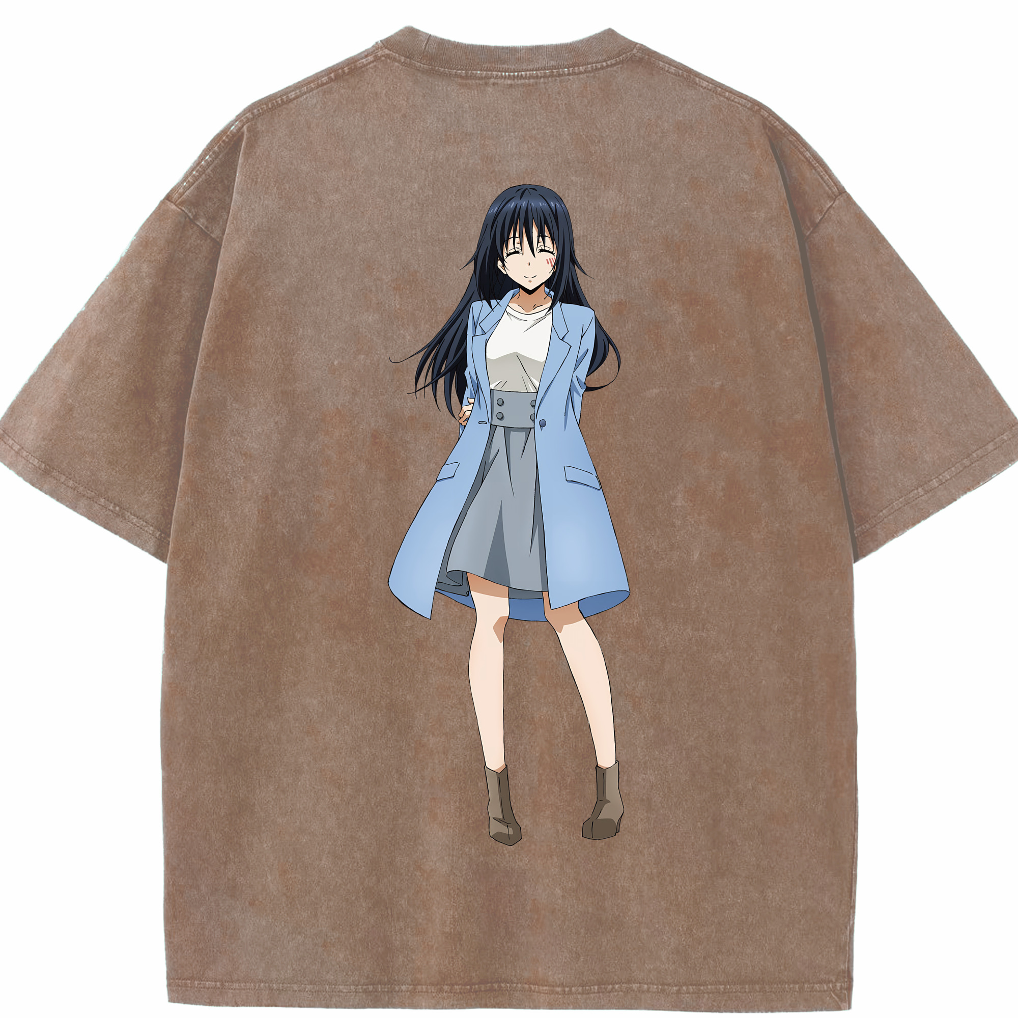 （画像用） 転スラ Regarding Reincarnated to Slime 綿100% ヴィンテージ風 半袖Tシャツ（背面プリント）