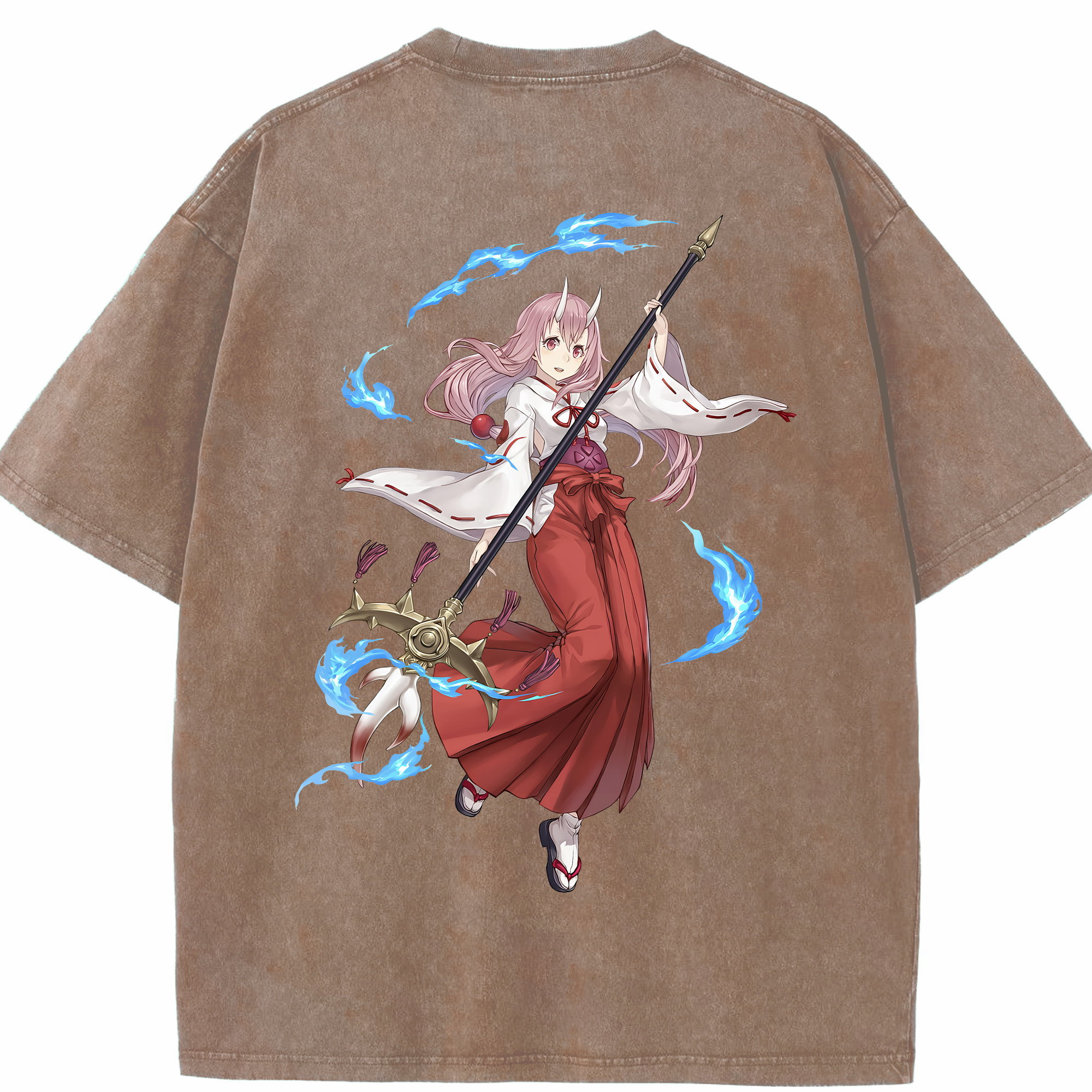 （画像用） 転スラ Regarding Reincarnated to Slime 綿100% ヴィンテージ風 半袖Tシャツ（背面プリント）