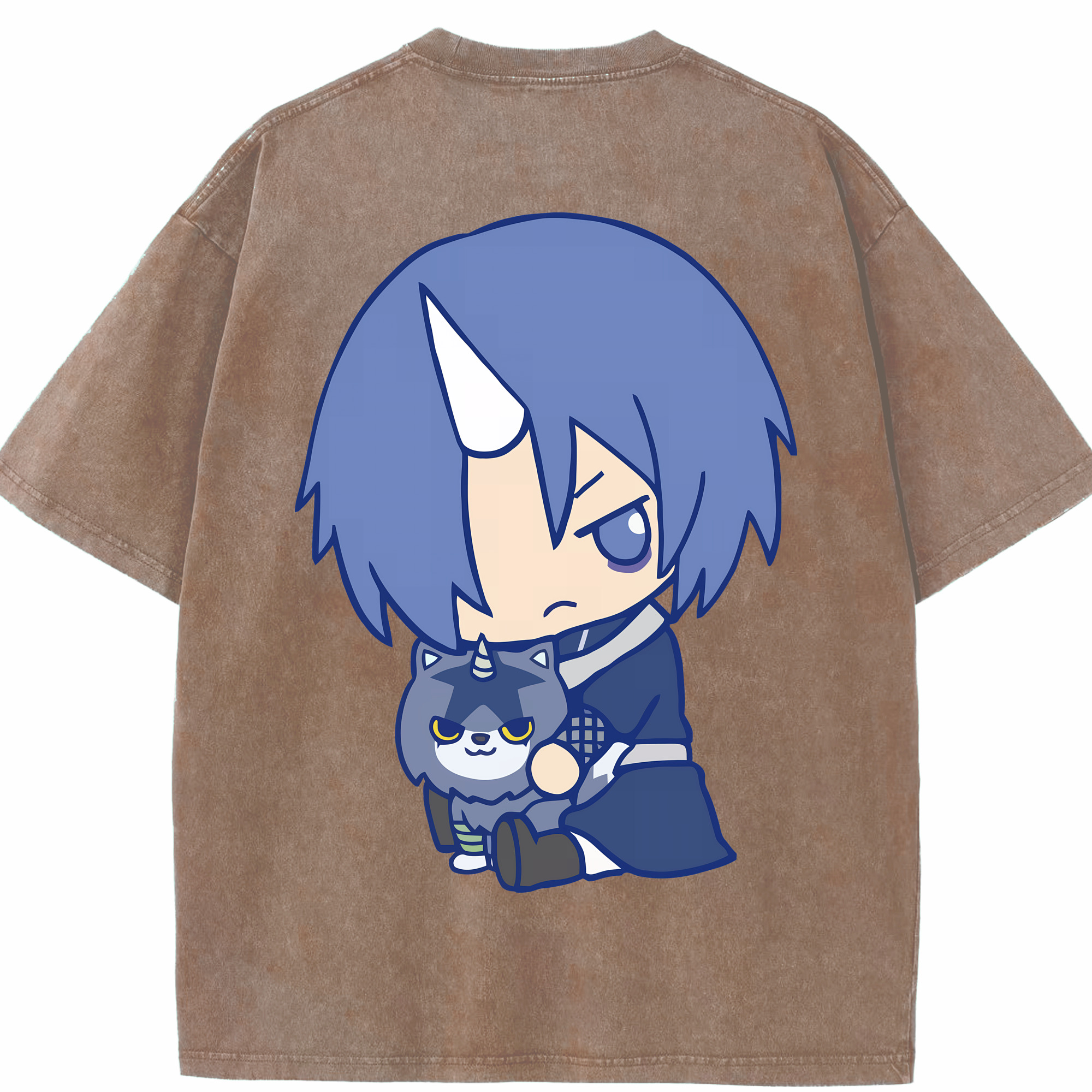 （画像用） 転スラ Regarding Reincarnated to Slime 綿100% ヴィンテージ風 半袖Tシャツ（背面プリント）