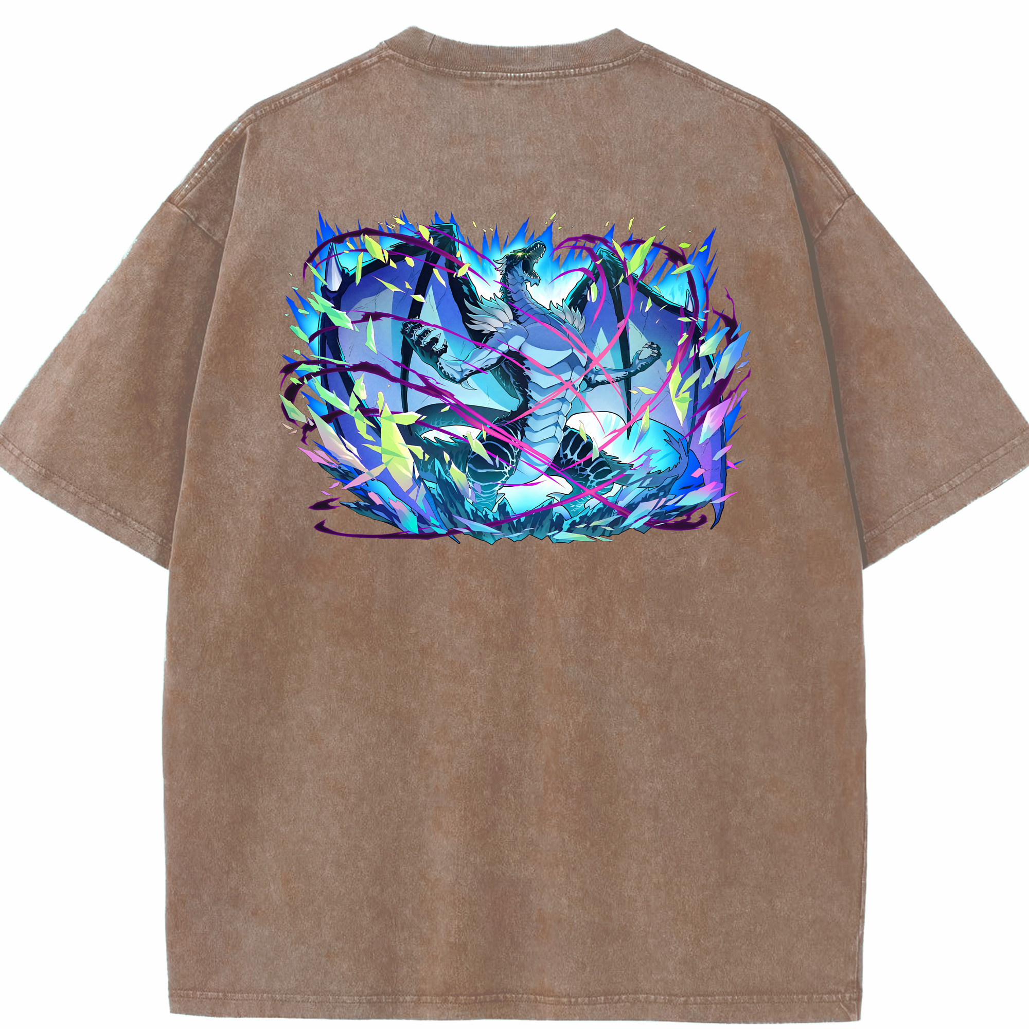 （画像用） 転スラ Regarding Reincarnated to Slime 綿100% ヴィンテージ風 半袖Tシャツ（背面プリント）