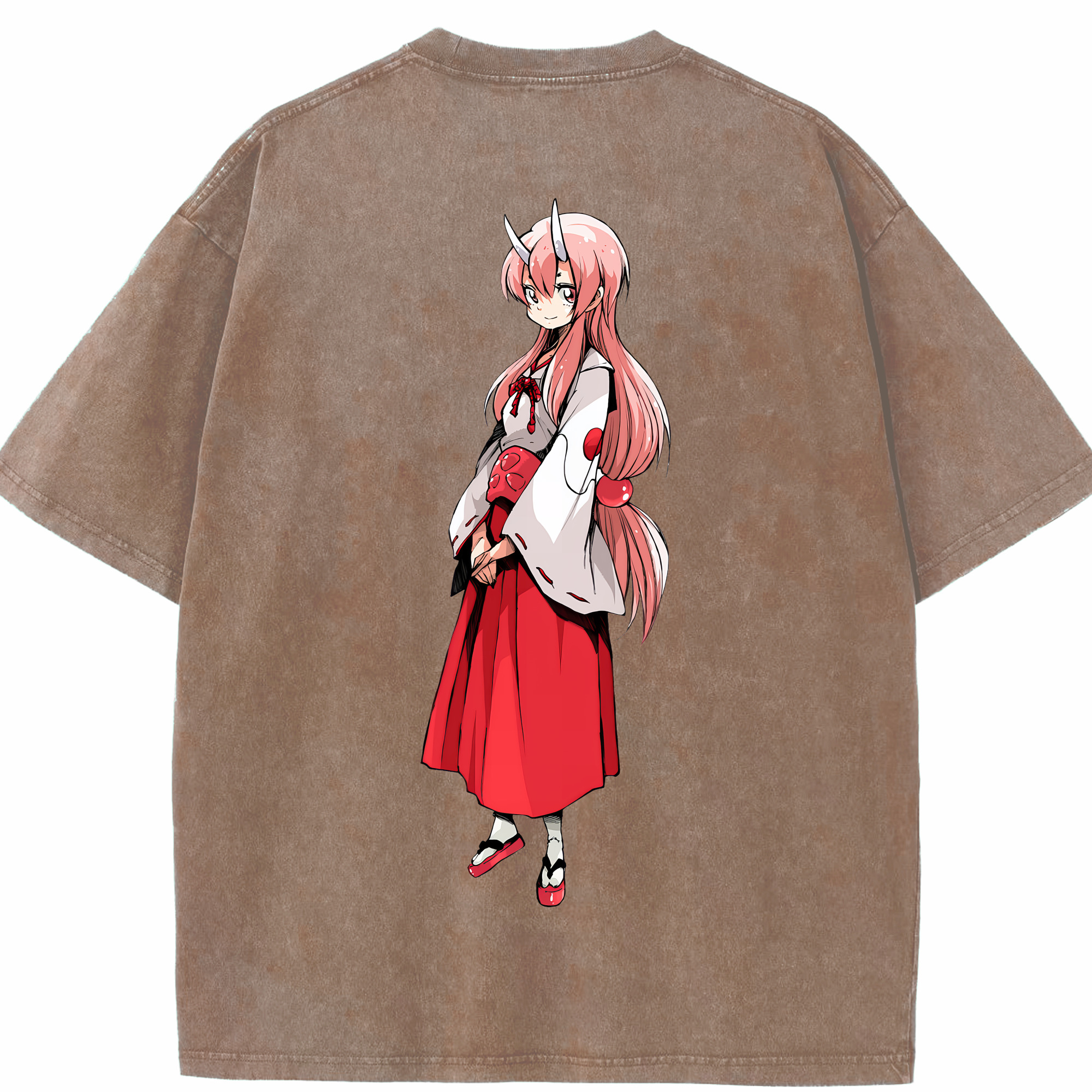 （画像用） 転スラ Regarding Reincarnated to Slime 綿100% ヴィンテージ風 半袖Tシャツ（背面プリント）