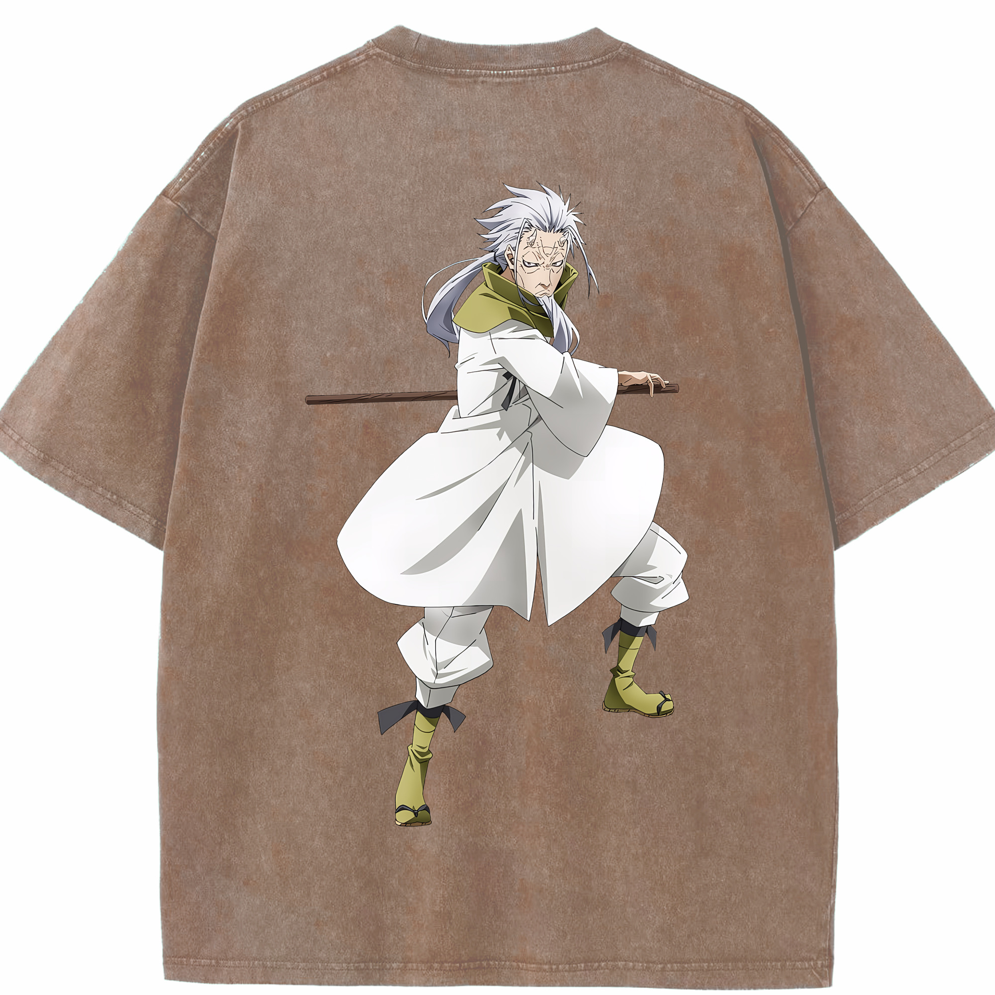 （画像用） 転スラ Regarding Reincarnated to Slime 綿100% ヴィンテージ風 半袖Tシャツ（背面プリント）