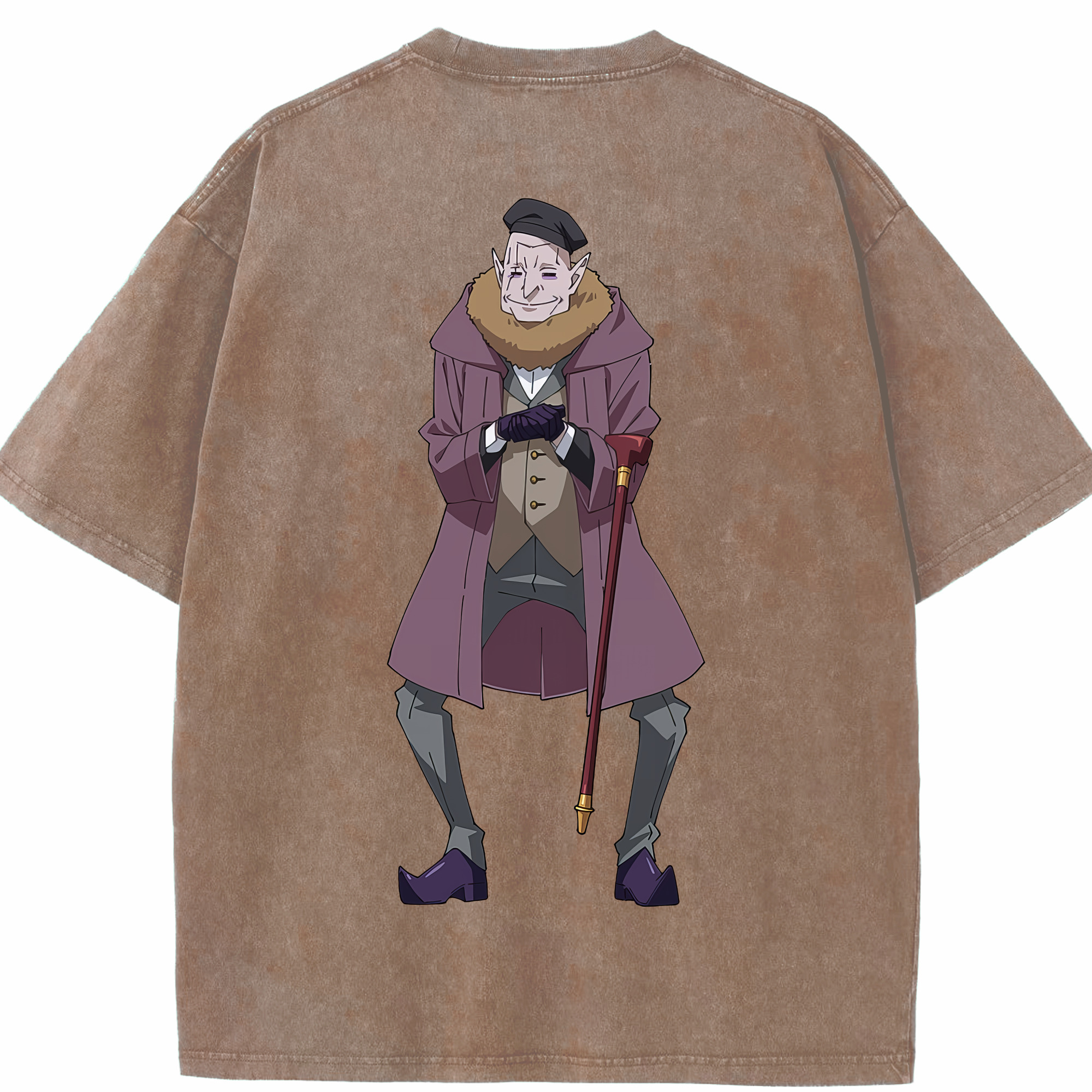 （画像用） 転スラ Regarding Reincarnated to Slime 綿100% ヴィンテージ風 半袖Tシャツ（背面プリント）