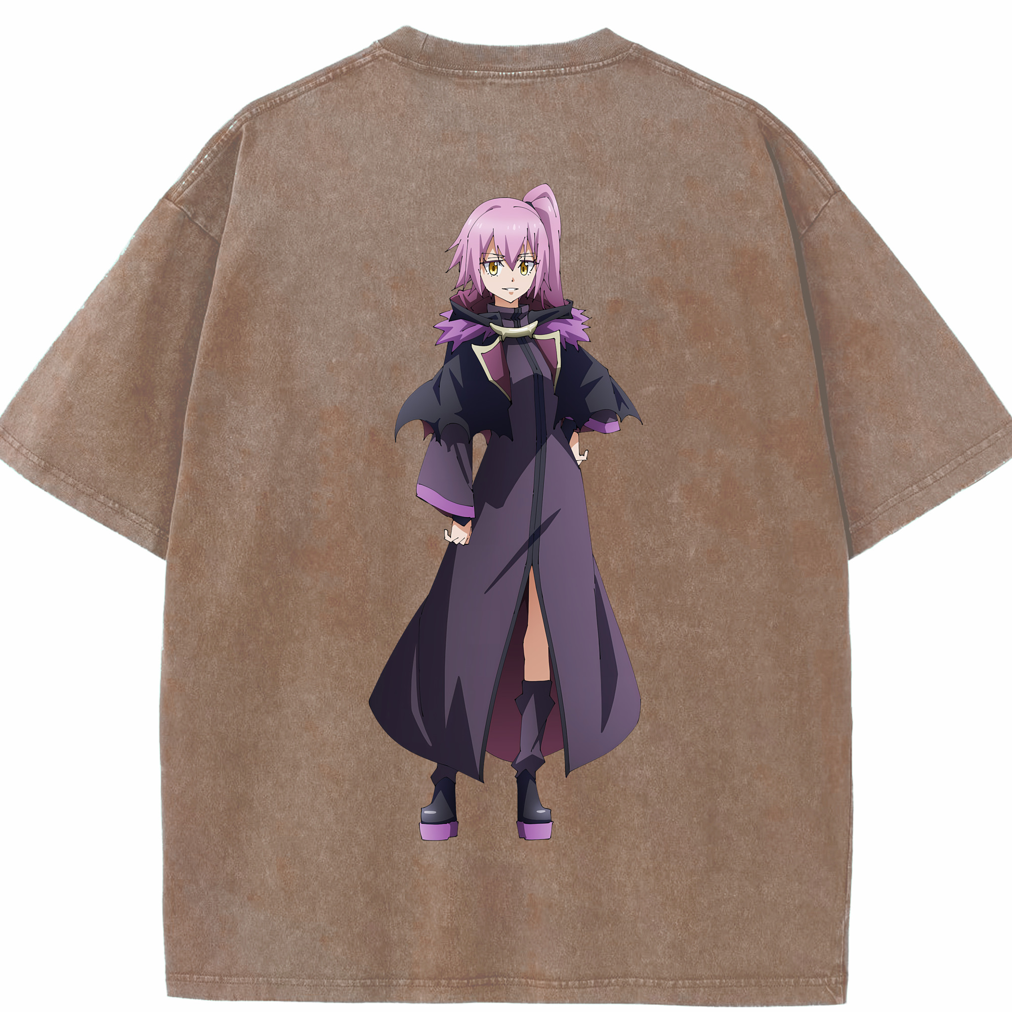（画像用） 転スラ Regarding Reincarnated to Slime 綿100% ヴィンテージ風 半袖Tシャツ（背面プリント）