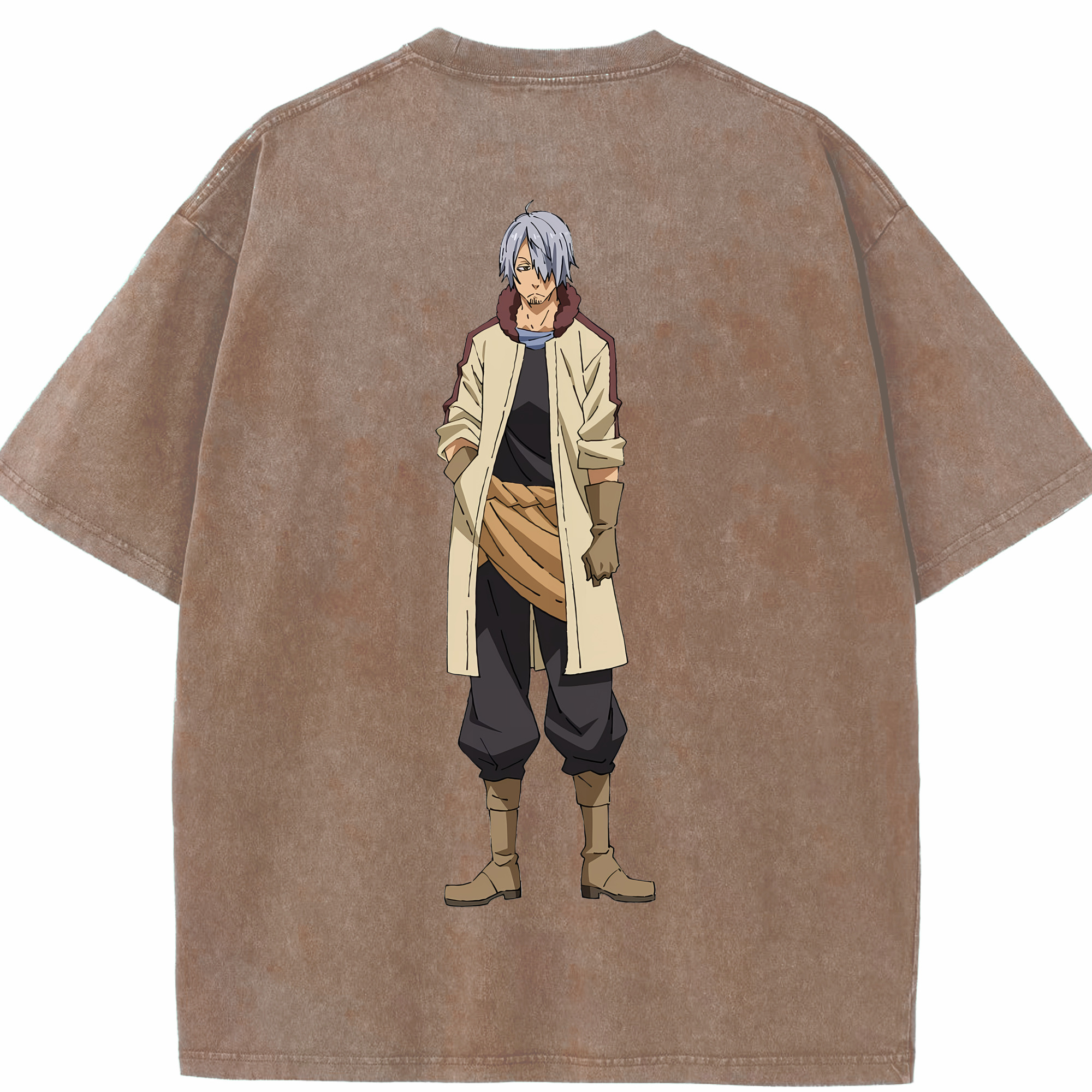 （画像用） 転スラ Regarding Reincarnated to Slime 綿100% ヴィンテージ風 半袖Tシャツ（背面プリント）