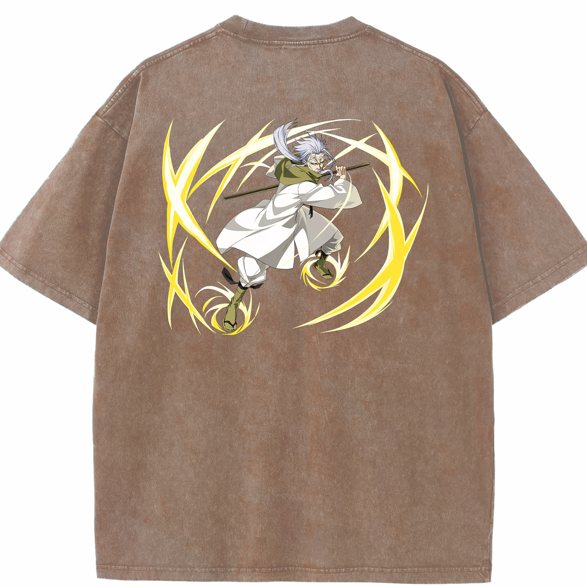 （画像用） 転スラ Regarding Reincarnated to Slime 綿100% ヴィンテージ風 半袖Tシャツ（背面プリント）