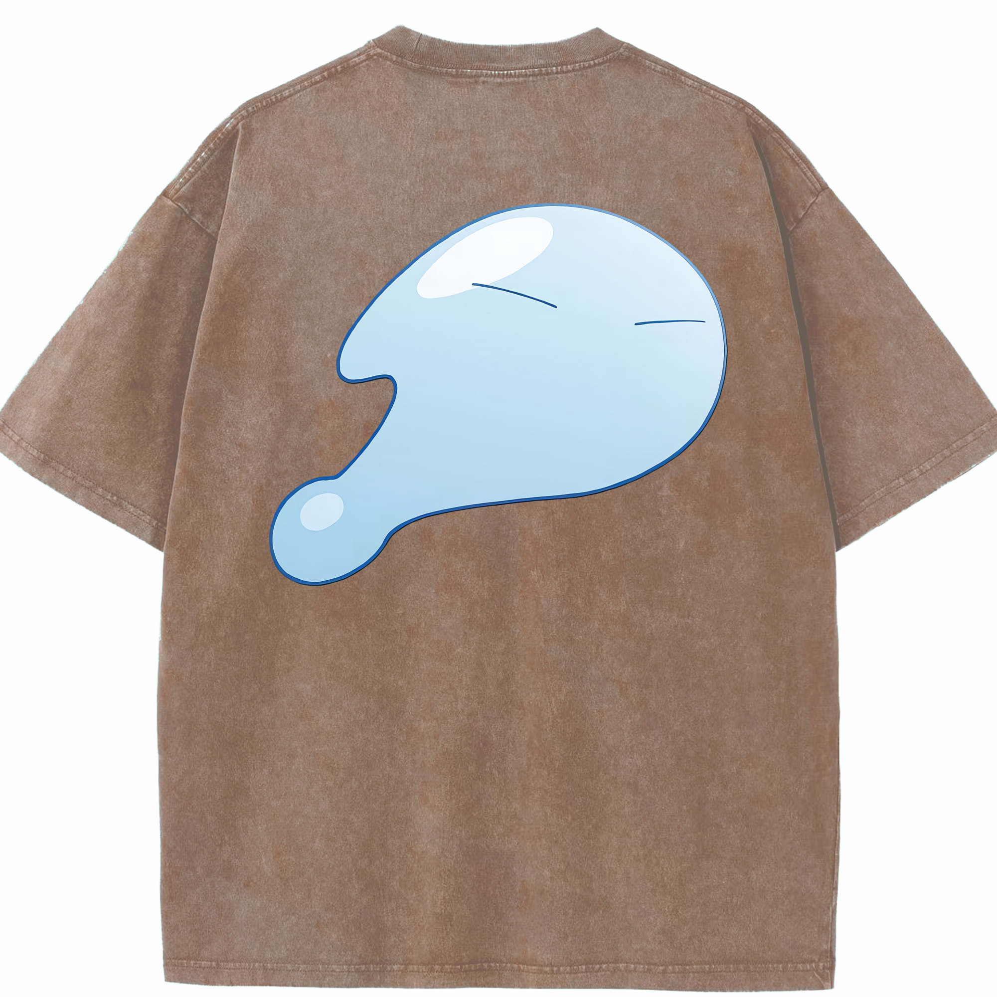 （画像用） 転スラ Regarding Reincarnated to Slime 綿100% ヴィンテージ風 半袖Tシャツ（背面プリント）