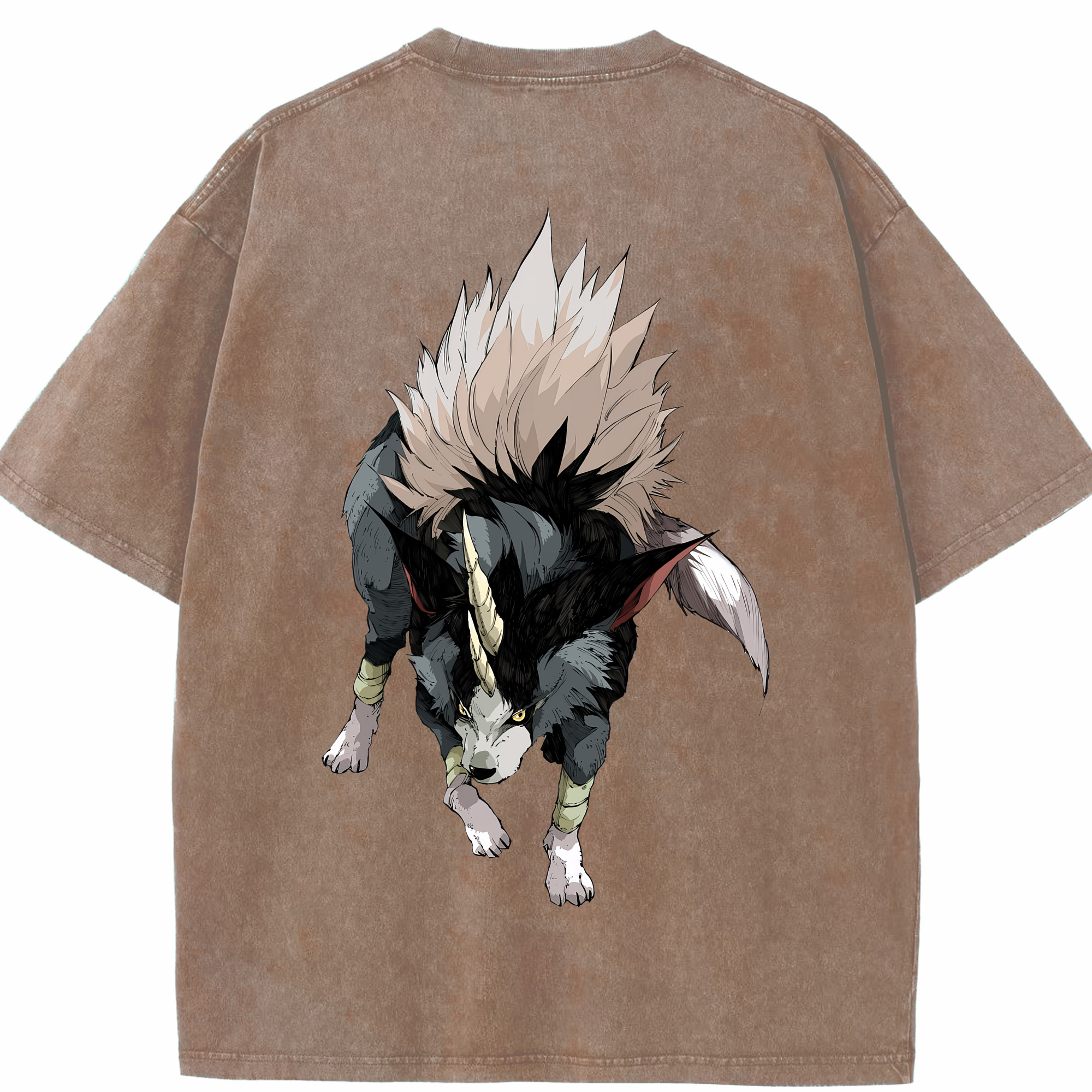 （画像用） 転スラ Regarding Reincarnated to Slime 綿100% ヴィンテージ風 半袖Tシャツ（背面プリント）