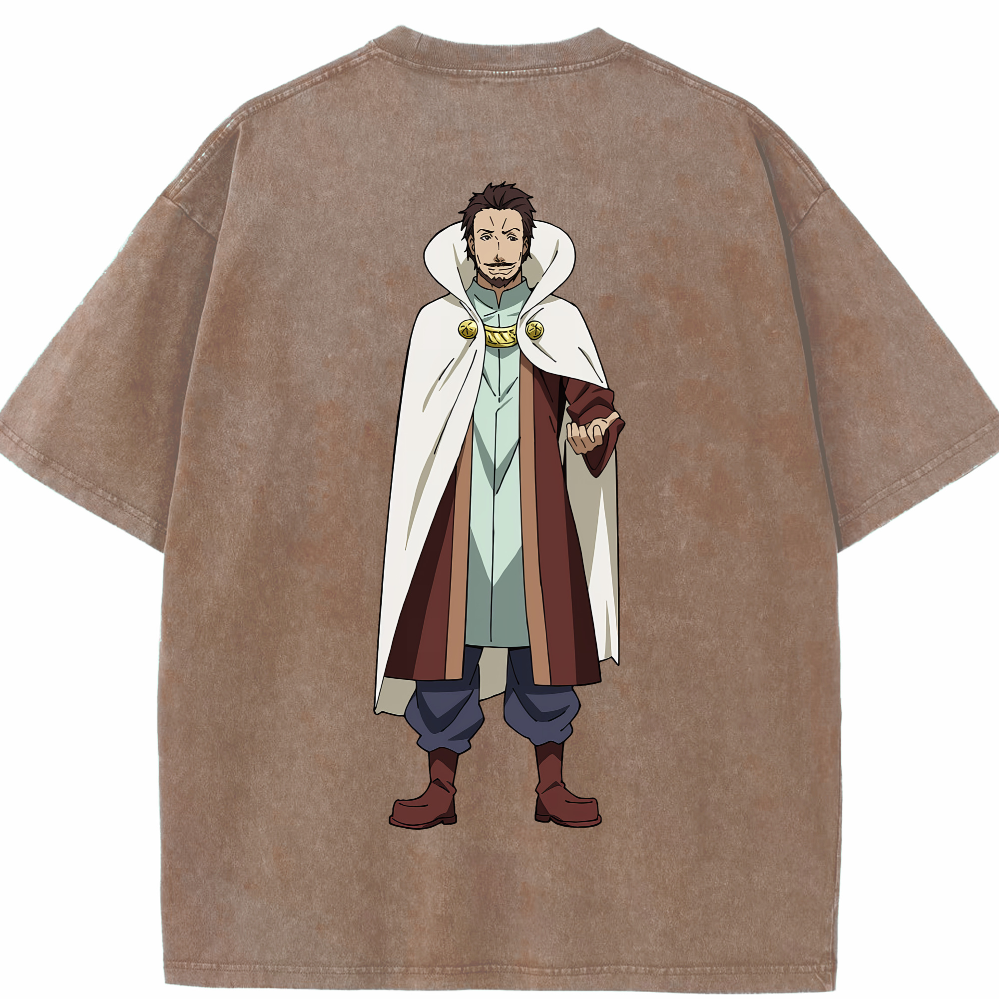 （画像用） 転スラ Regarding Reincarnated to Slime 綿100% ヴィンテージ風 半袖Tシャツ（背面プリント）