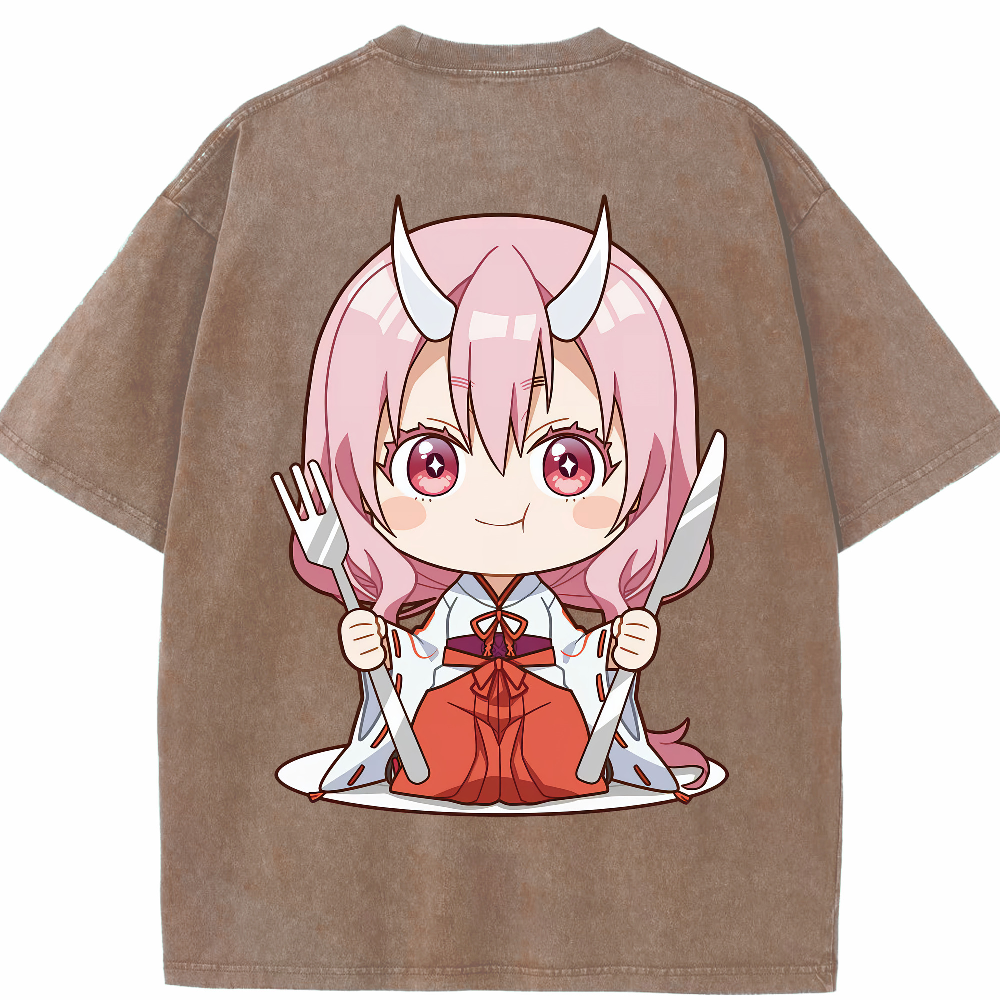 （画像用） 転スラ Regarding Reincarnated to Slime 綿100% ヴィンテージ風 半袖Tシャツ（背面プリント）