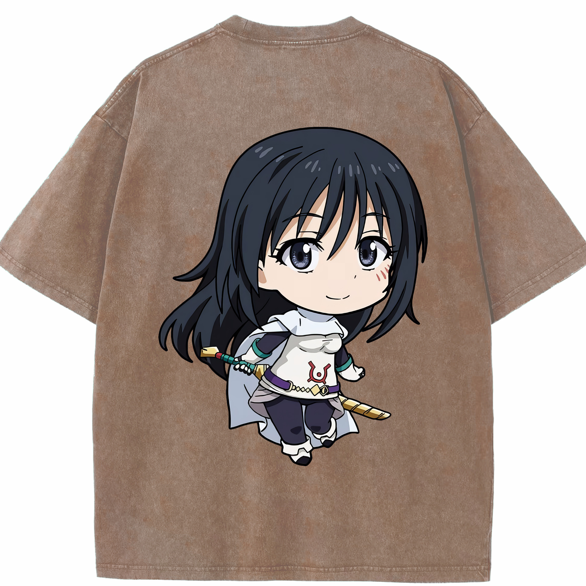 （画像用） 転スラ Regarding Reincarnated to Slime 綿100% ヴィンテージ風 半袖Tシャツ（背面プリント）