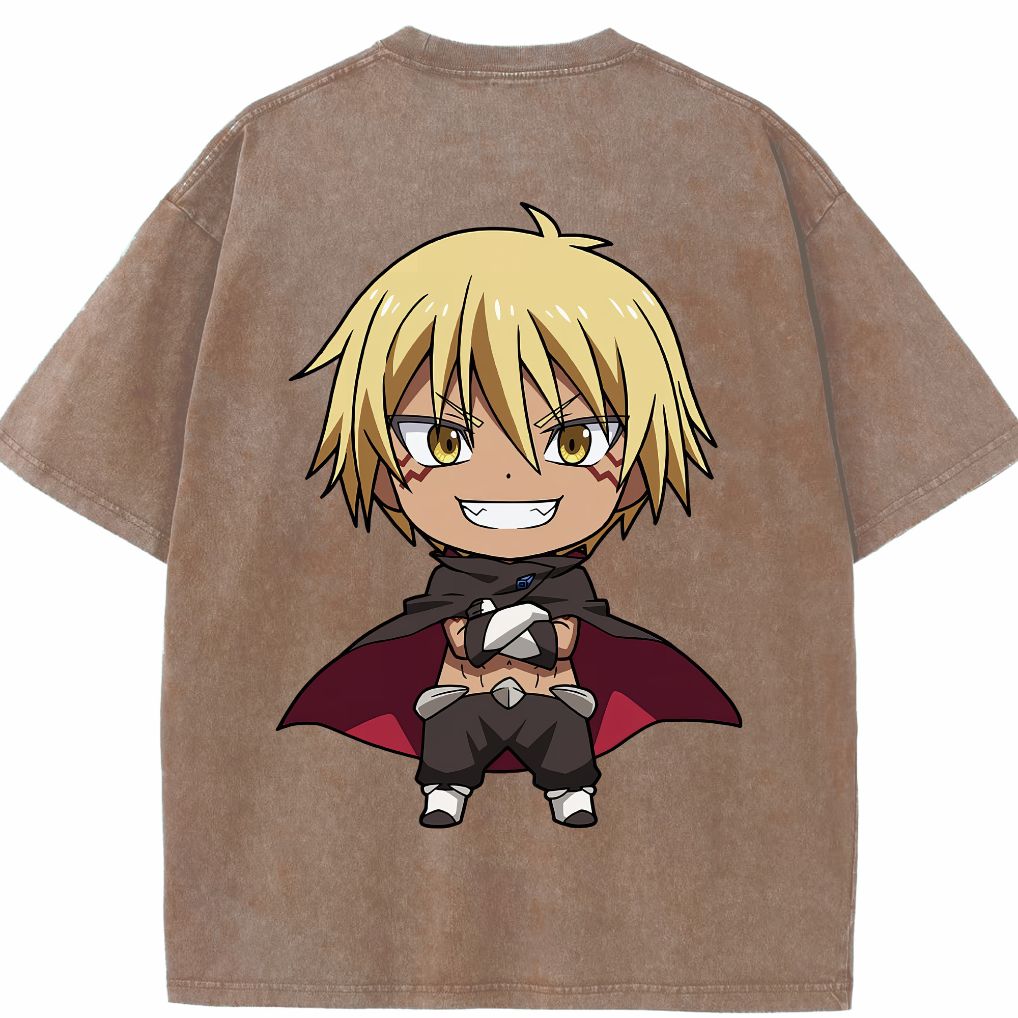 （画像用） 転スラ Regarding Reincarnated to Slime 綿100% ヴィンテージ風 半袖Tシャツ（背面プリント）