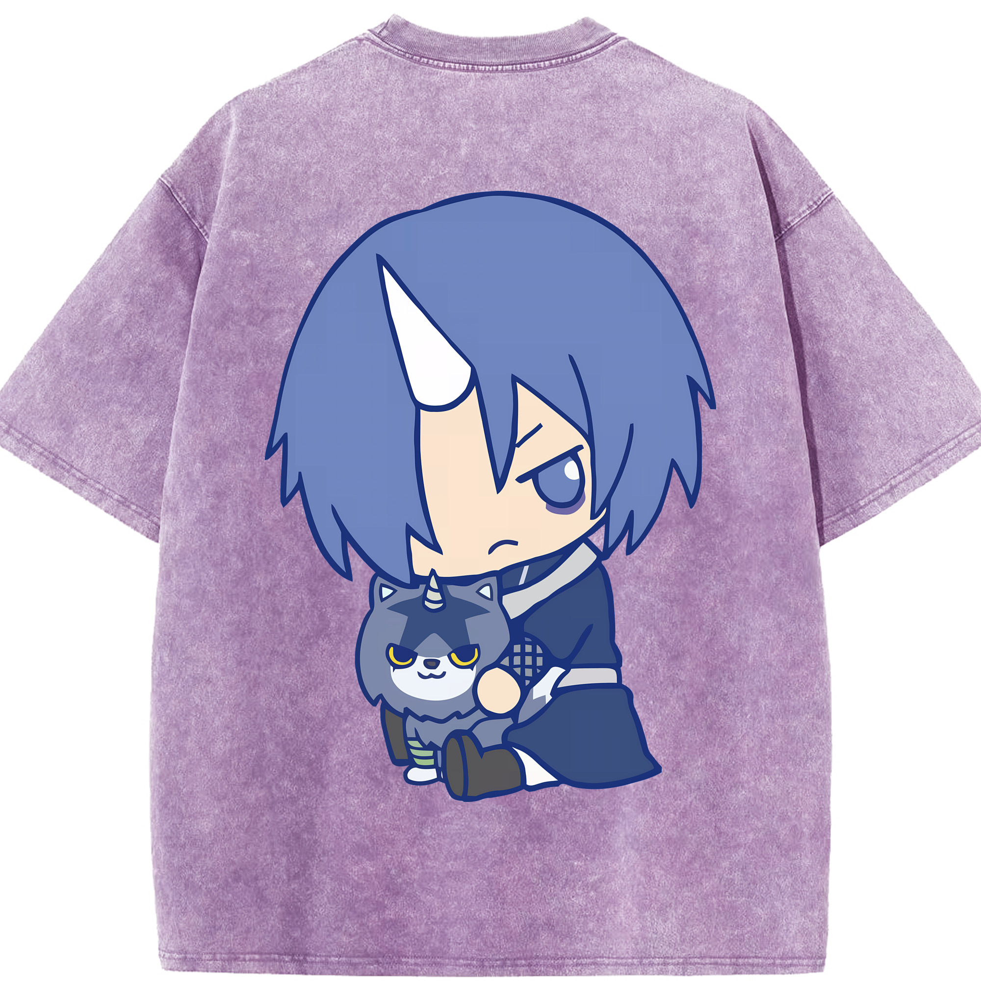 （画像用） 転スラ Regarding Reincarnated to Slime 綿100% ヴィンテージ風 半袖Tシャツ（背面プリント）