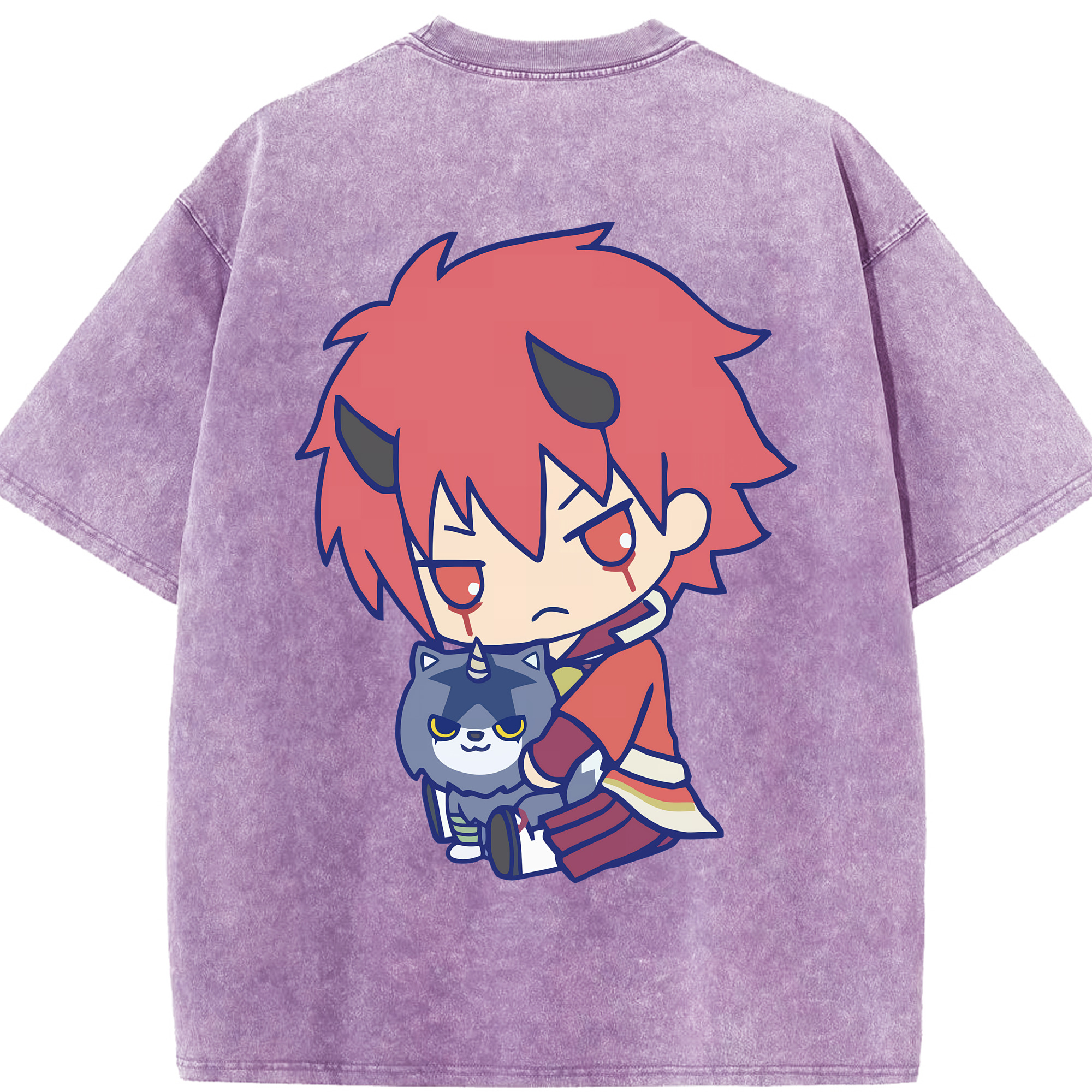 （画像用） 転スラ Regarding Reincarnated to Slime 綿100% ヴィンテージ風 半袖Tシャツ（背面プリント）