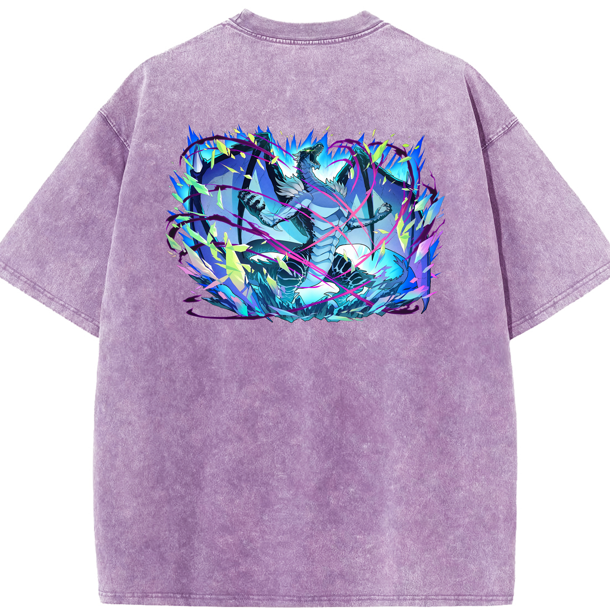 （画像用） 転スラ Regarding Reincarnated to Slime 綿100% ヴィンテージ風 半袖Tシャツ（背面プリント）
