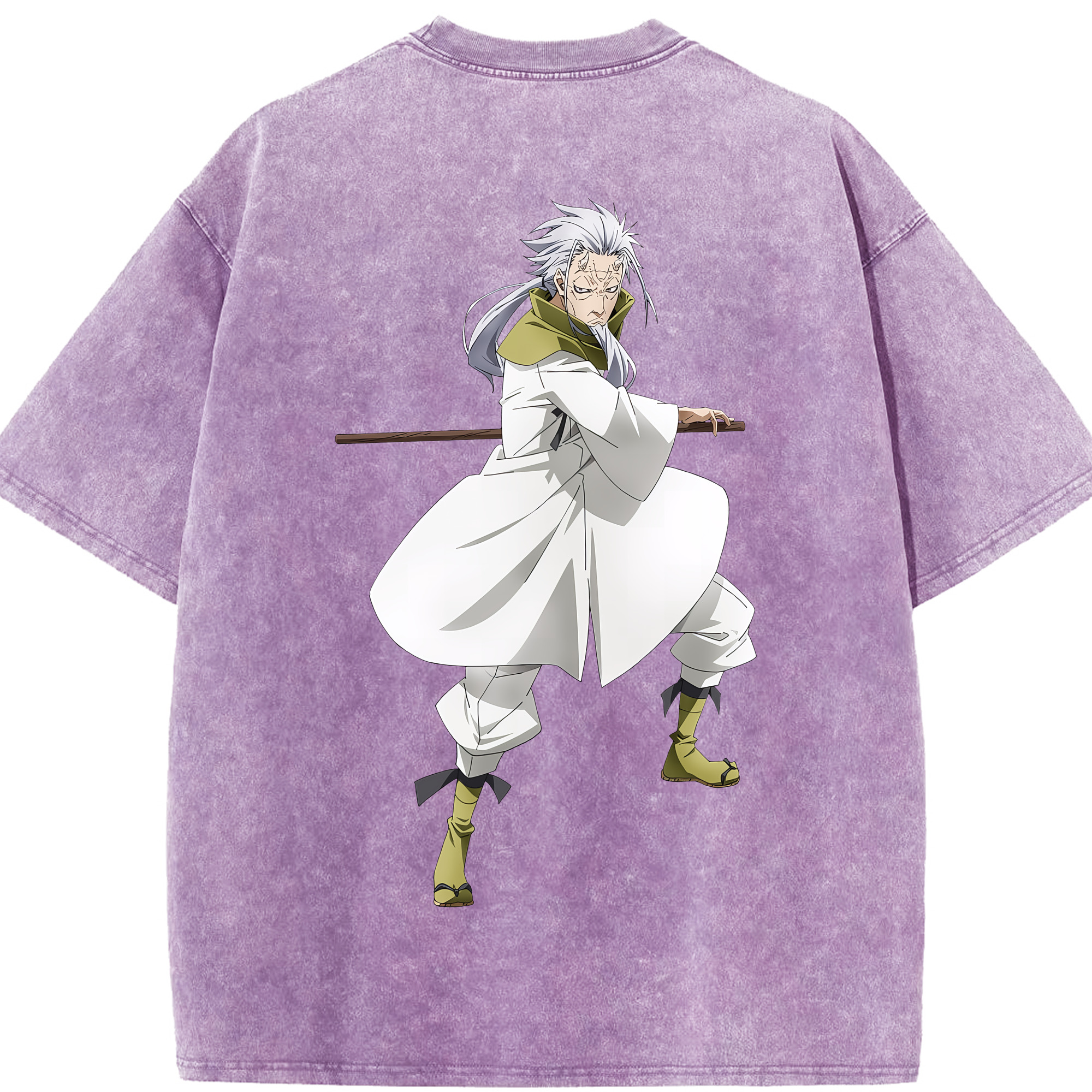 （画像用） 転スラ Regarding Reincarnated to Slime 綿100% ヴィンテージ風 半袖Tシャツ（背面プリント）