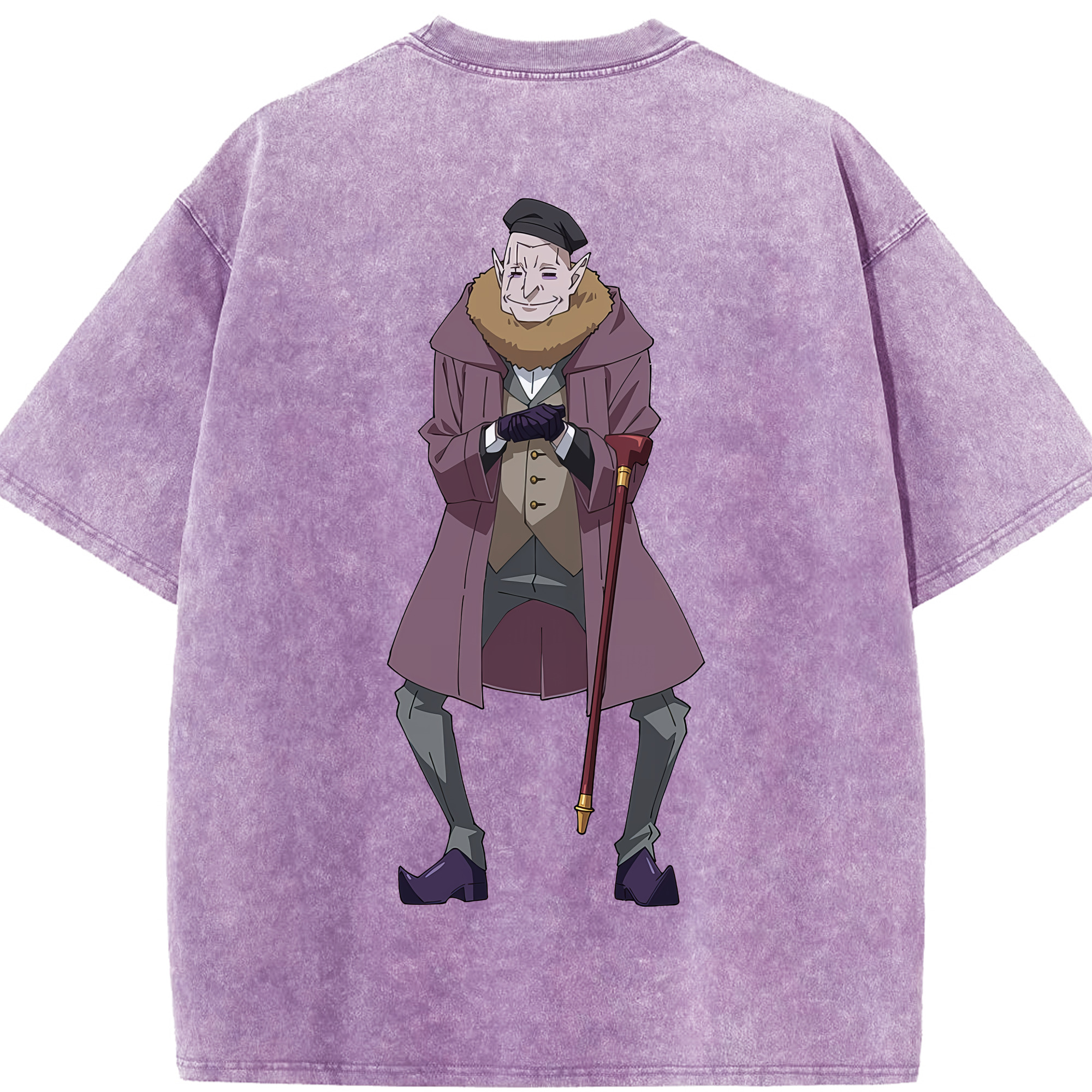 （画像用） 転スラ Regarding Reincarnated to Slime 綿100% ヴィンテージ風 半袖Tシャツ（背面プリント）