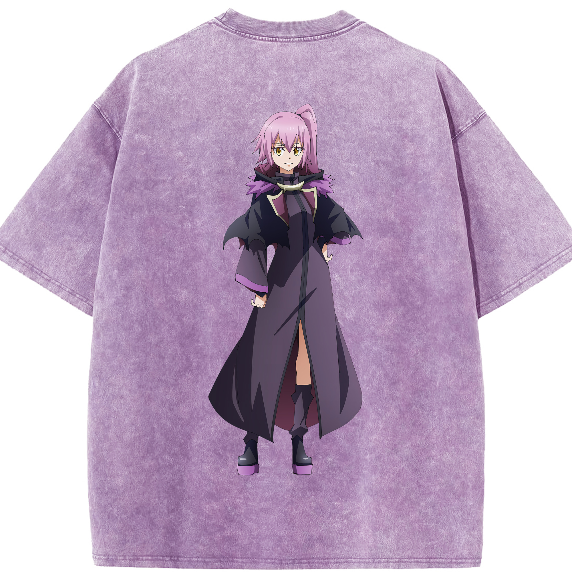 （画像用） 転スラ Regarding Reincarnated to Slime 綿100% ヴィンテージ風 半袖Tシャツ（背面プリント）