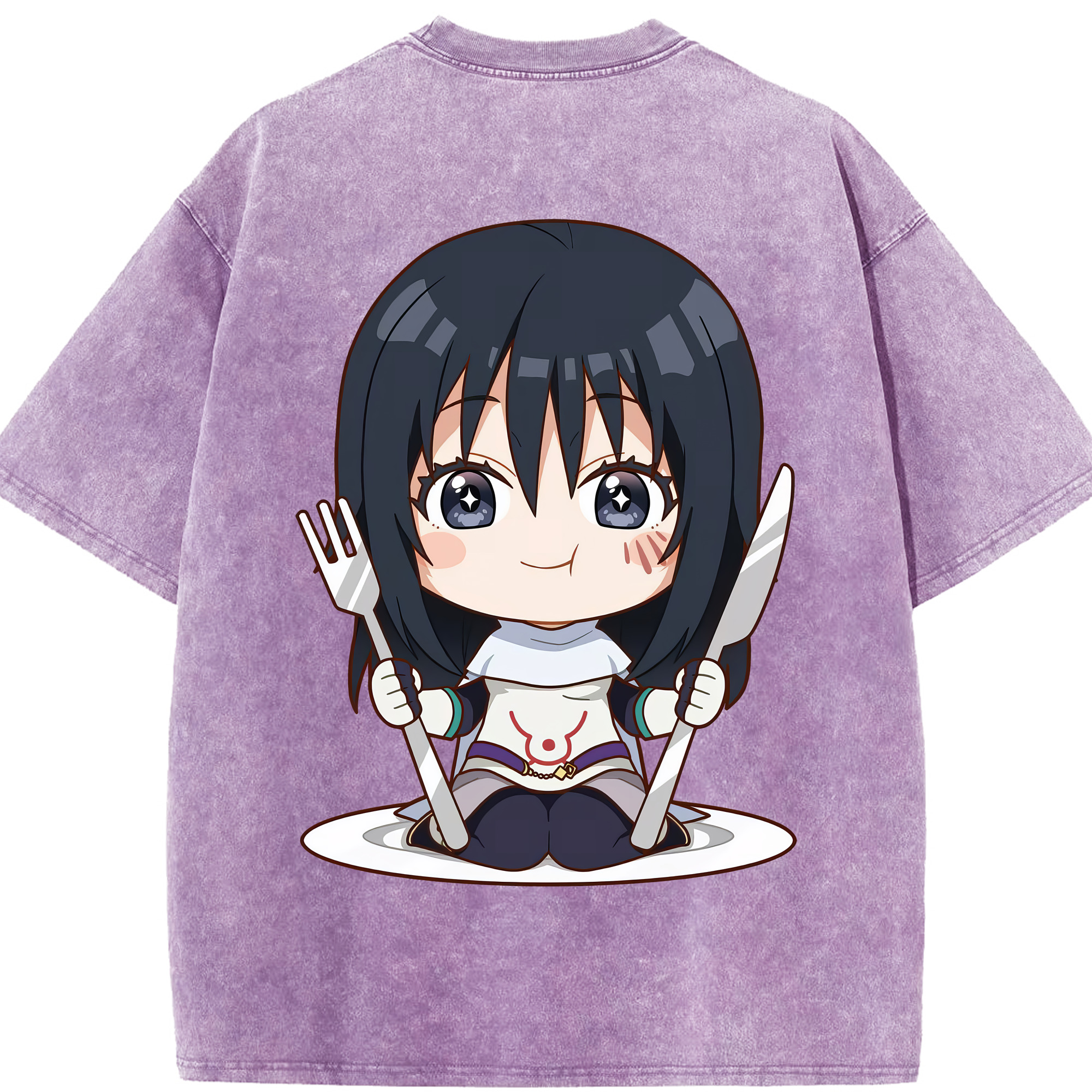 （画像用） 転スラ Regarding Reincarnated to Slime 綿100% ヴィンテージ風 半袖Tシャツ（背面プリント）