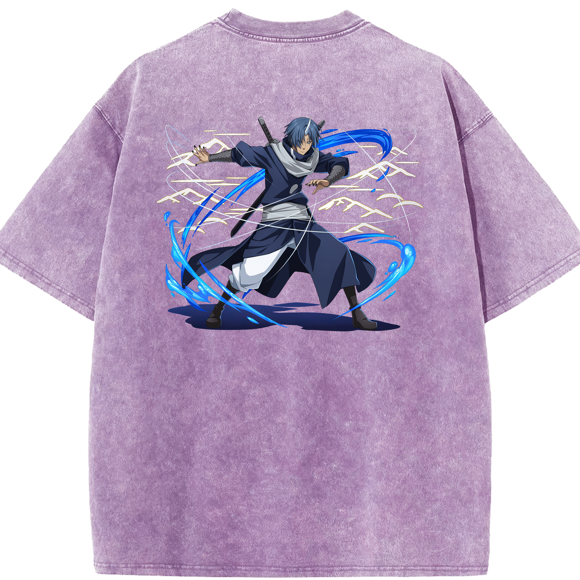 （画像用） 転スラ Regarding Reincarnated to Slime 綿100% ヴィンテージ風 半袖Tシャツ（背面プリント）