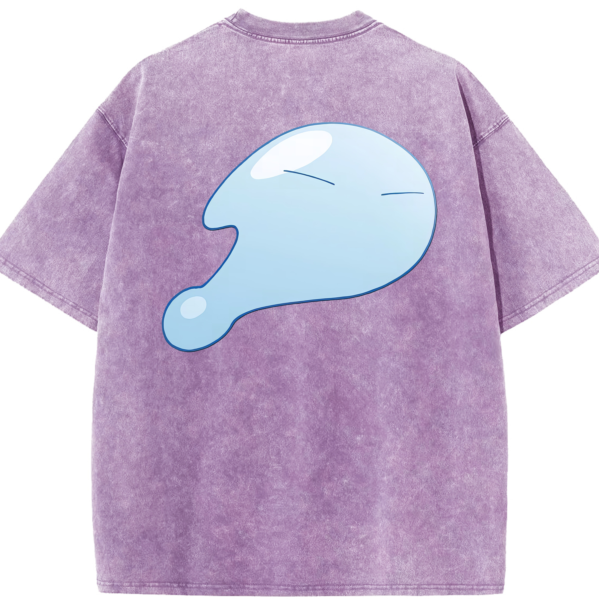（画像用） 転スラ Regarding Reincarnated to Slime 綿100% ヴィンテージ風 半袖Tシャツ（背面プリント）