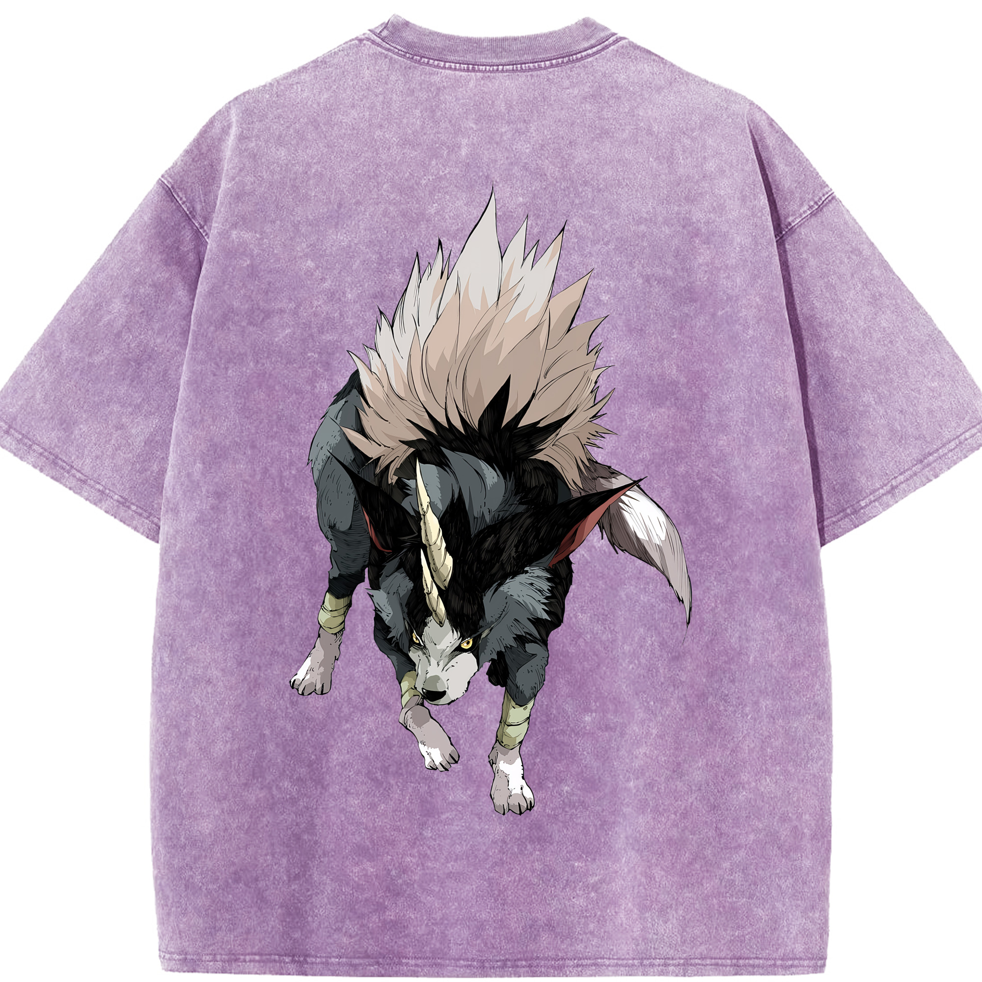 （画像用） 転スラ Regarding Reincarnated to Slime 綿100% ヴィンテージ風 半袖Tシャツ（背面プリント）