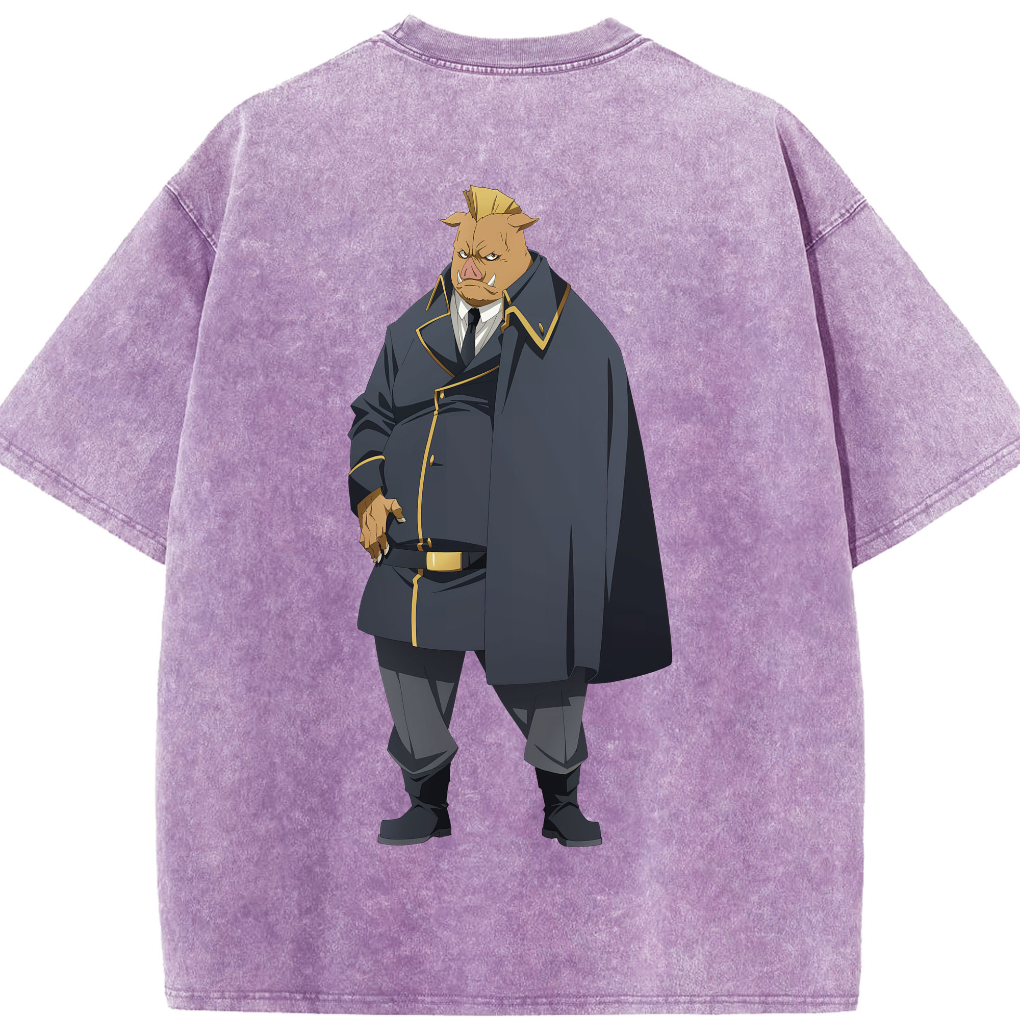（画像用） 転スラ Regarding Reincarnated to Slime 綿100% ヴィンテージ風 半袖Tシャツ（背面プリント）
