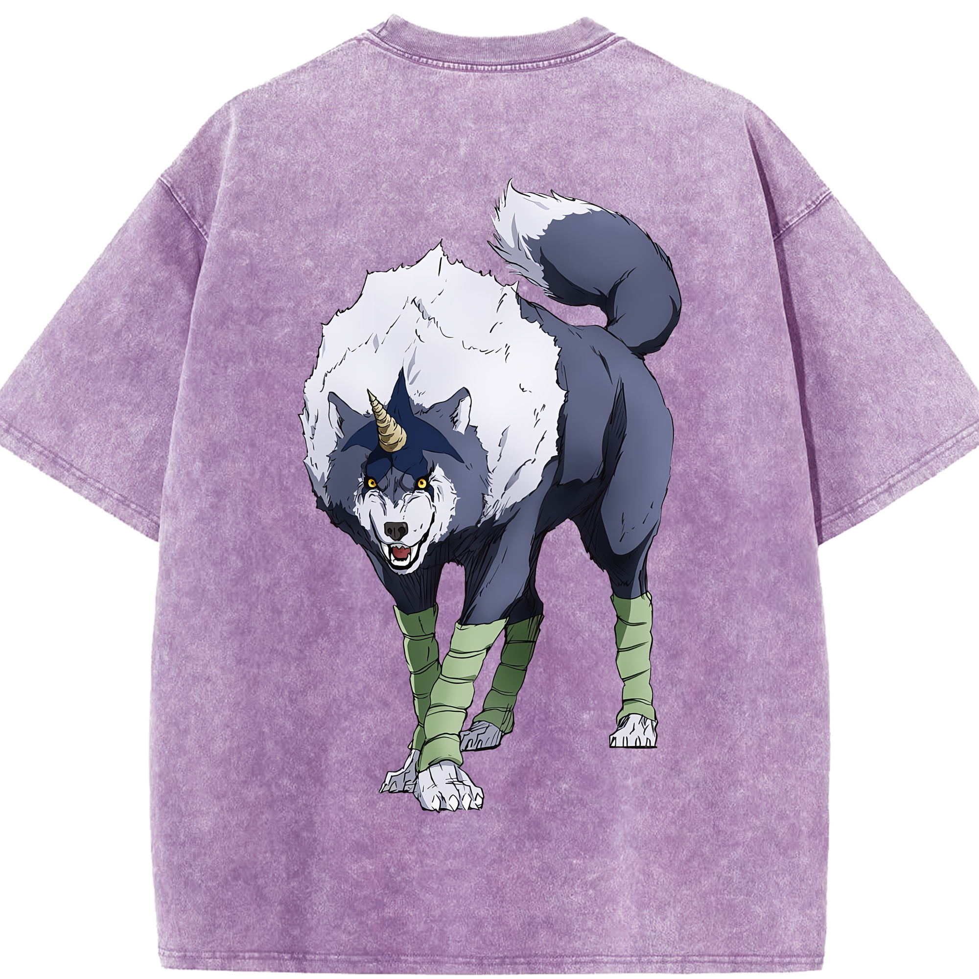 （画像用） 転スラ Regarding Reincarnated to Slime 綿100% ヴィンテージ風 半袖Tシャツ（背面プリント）