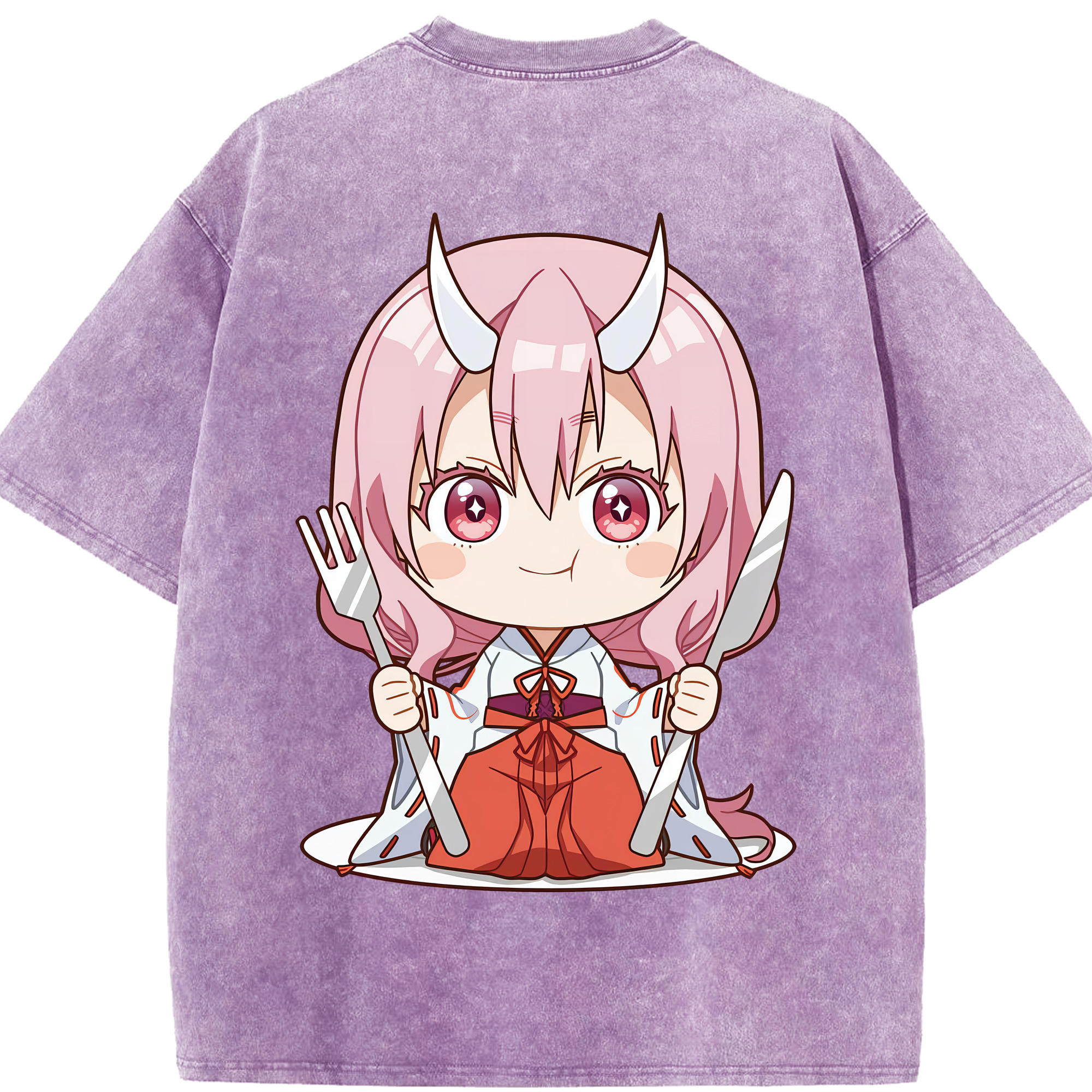 （画像用） 転スラ Regarding Reincarnated to Slime 綿100% ヴィンテージ風 半袖Tシャツ（背面プリント）