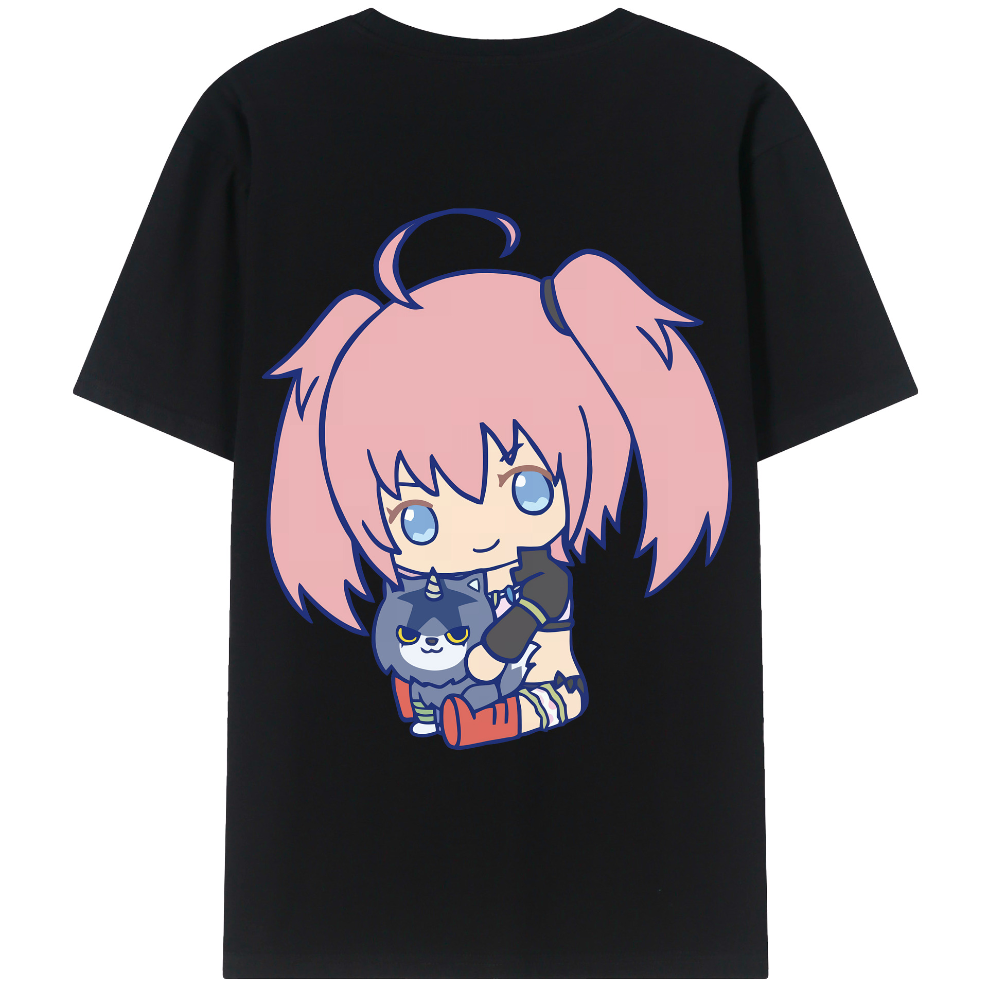 （画像用） 転スラ Regarding Reincarnated to Slime 綿100％ メンズ半袖Tシャツ（バックプリント） 通気性