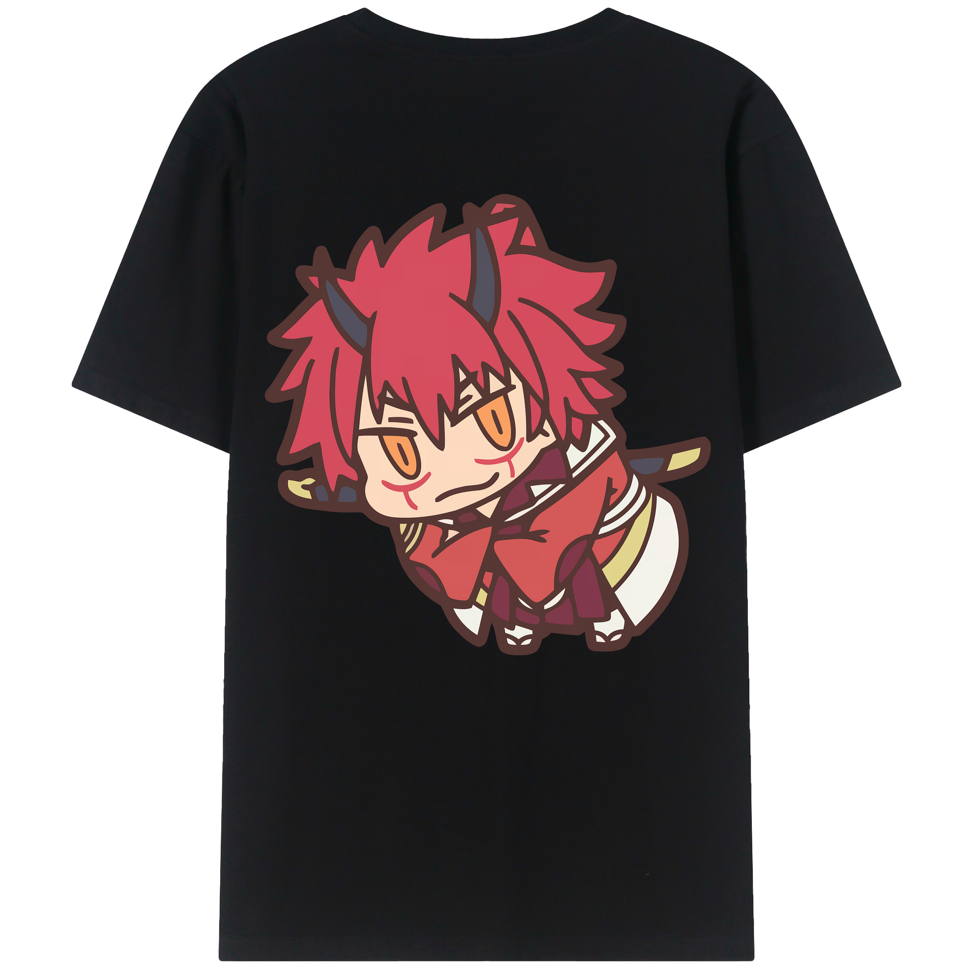 （画像用） 転スラ Regarding Reincarnated to Slime 綿100％ メンズ半袖Tシャツ（バックプリント） 通気性