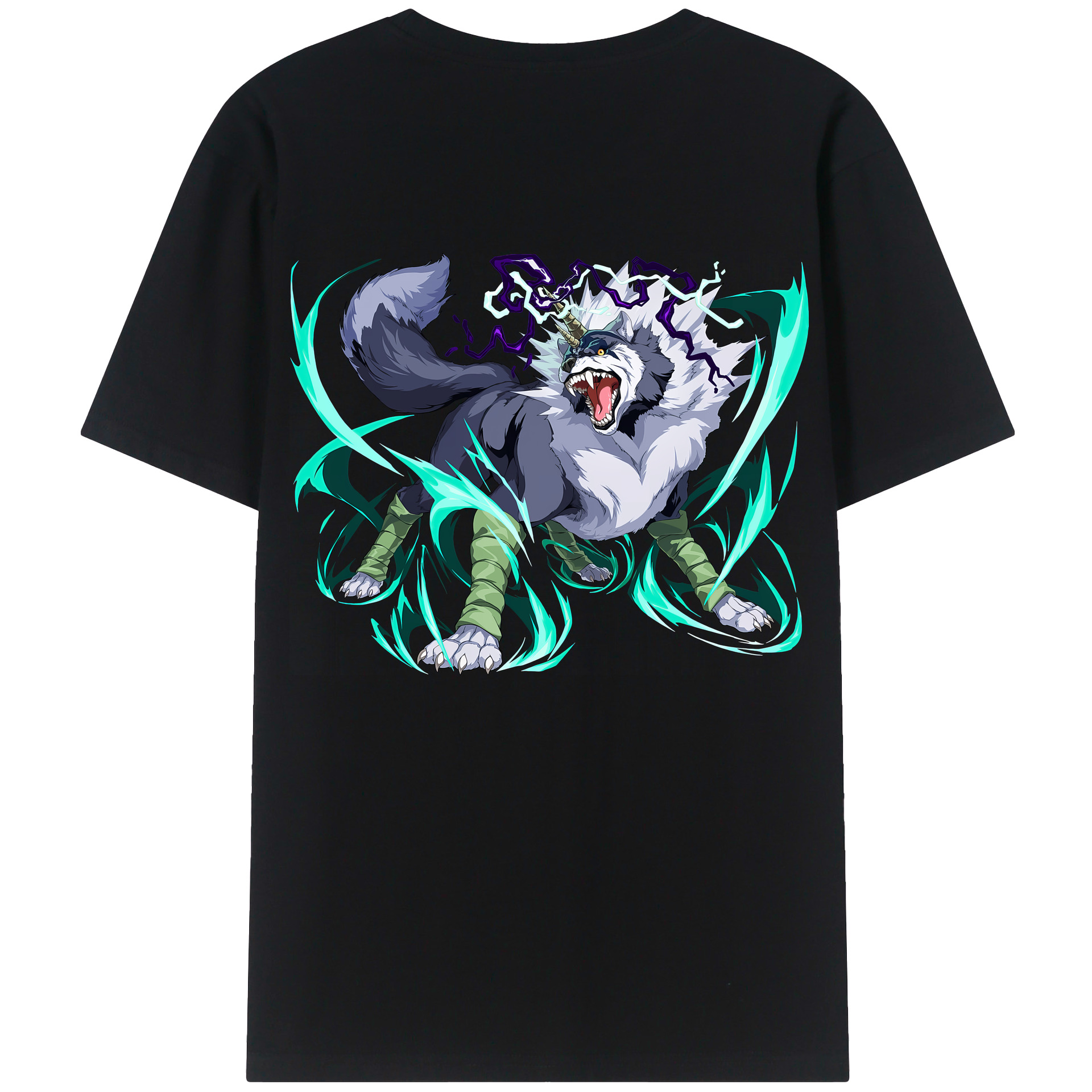 （画像用） 転スラ Regarding Reincarnated to Slime 綿100％ メンズ半袖Tシャツ（バックプリント） 通気性