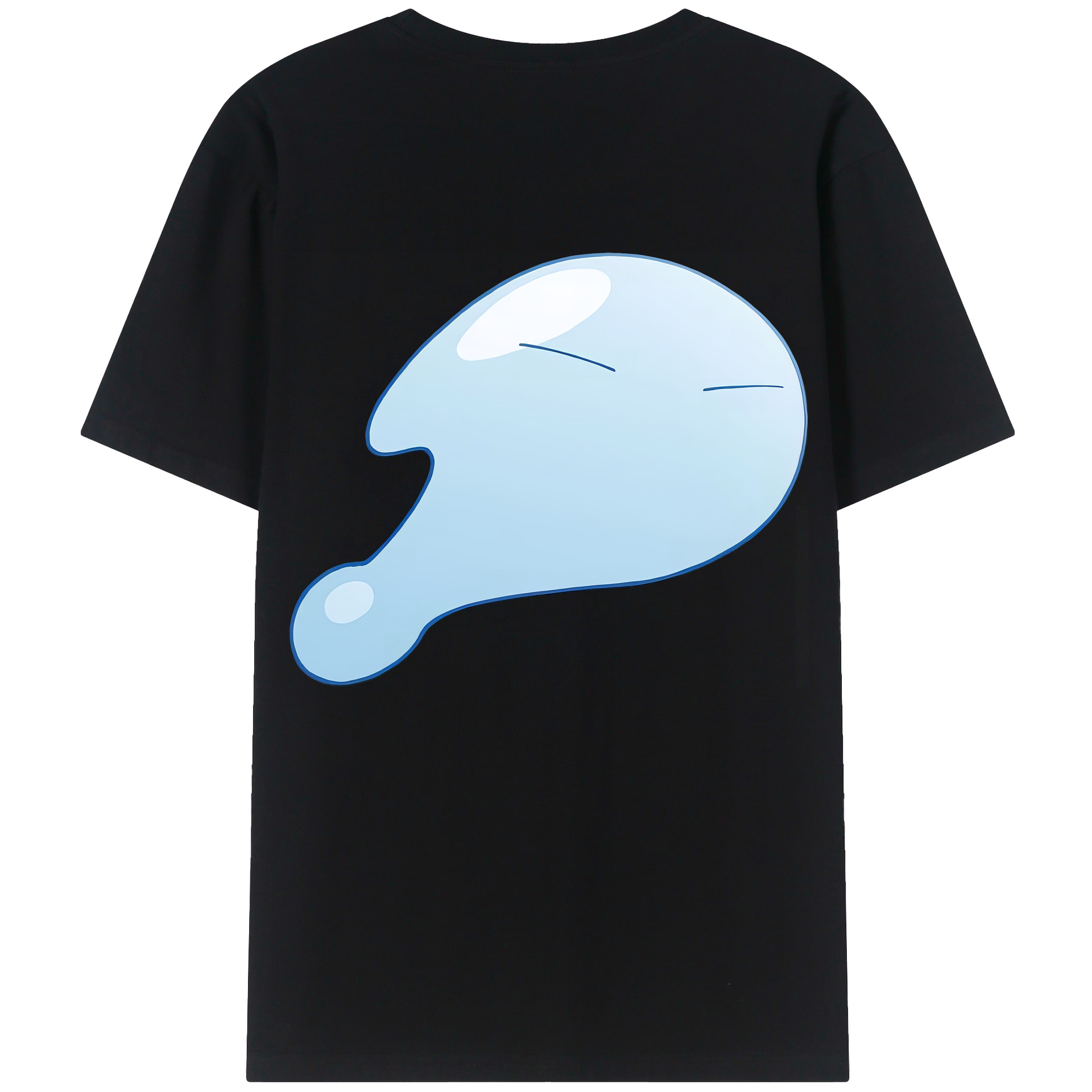 （画像用） 転スラ Regarding Reincarnated to Slime 綿100％ メンズ半袖Tシャツ（バックプリント） 通気性