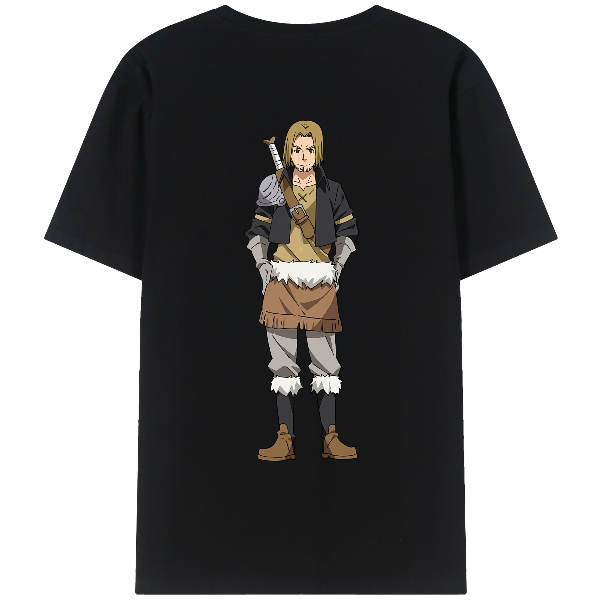 （画像用） 転スラ Regarding Reincarnated to Slime 綿100％ メンズ半袖Tシャツ（バックプリント） 通気性