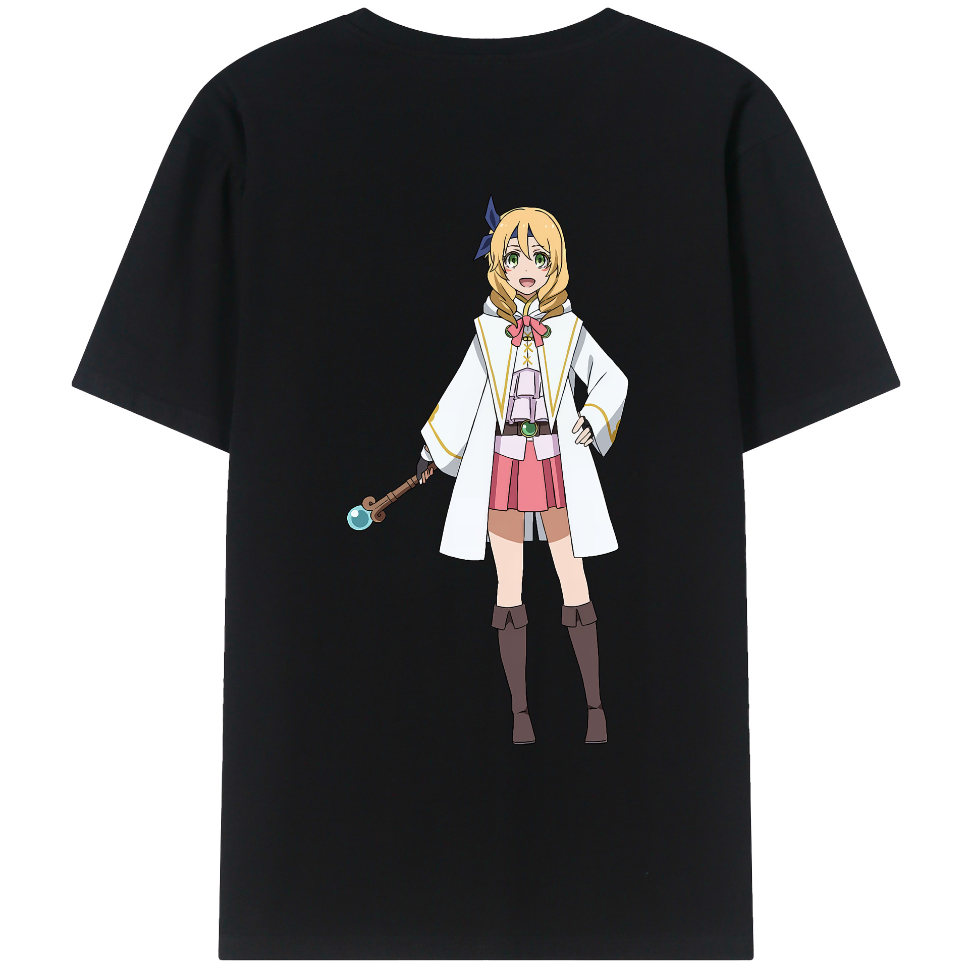 （画像用） 転スラ Regarding Reincarnated to Slime 綿100％ メンズ半袖Tシャツ（バックプリント） 通気性