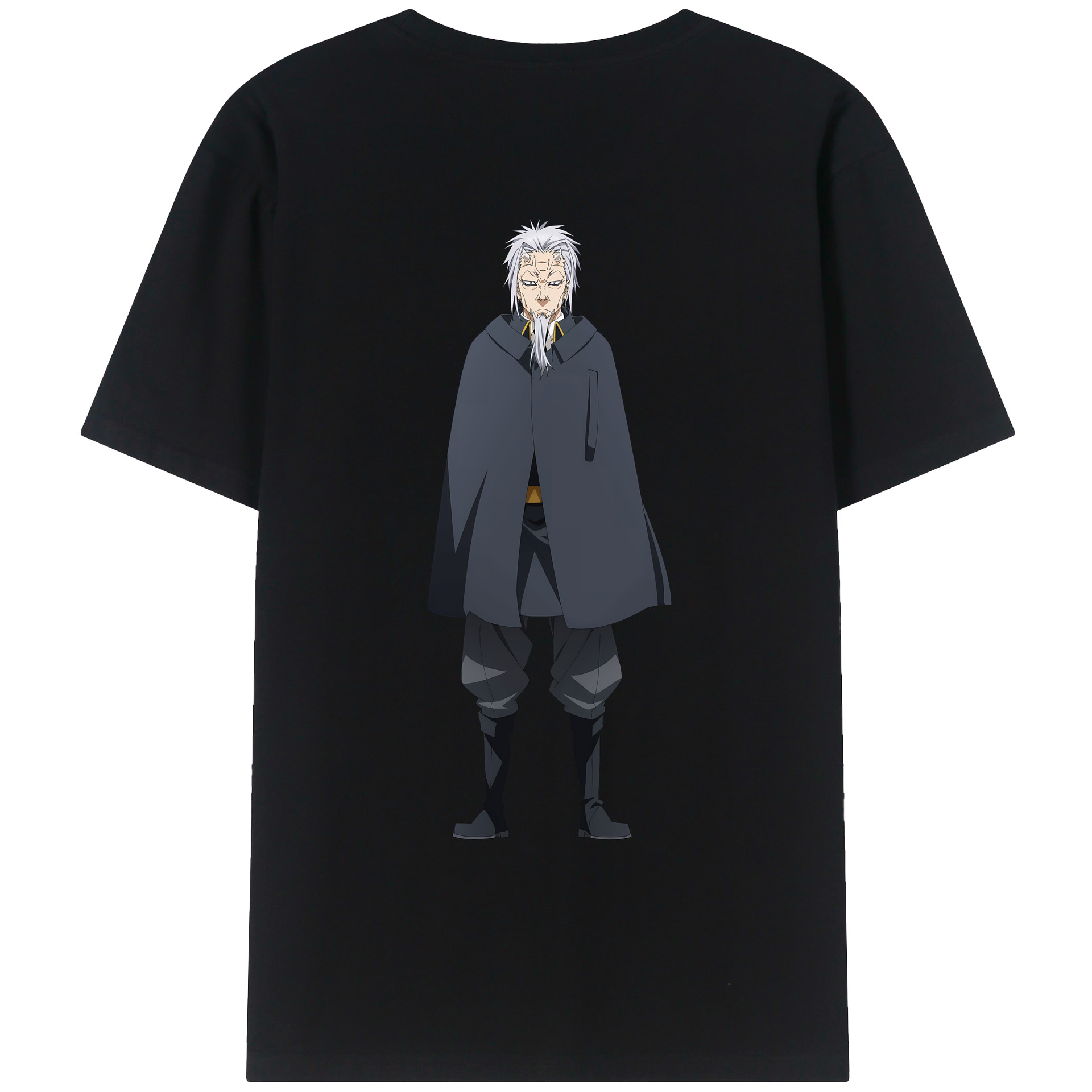 （画像用） 転スラ Regarding Reincarnated to Slime 綿100％ メンズ半袖Tシャツ（バックプリント） 通気性