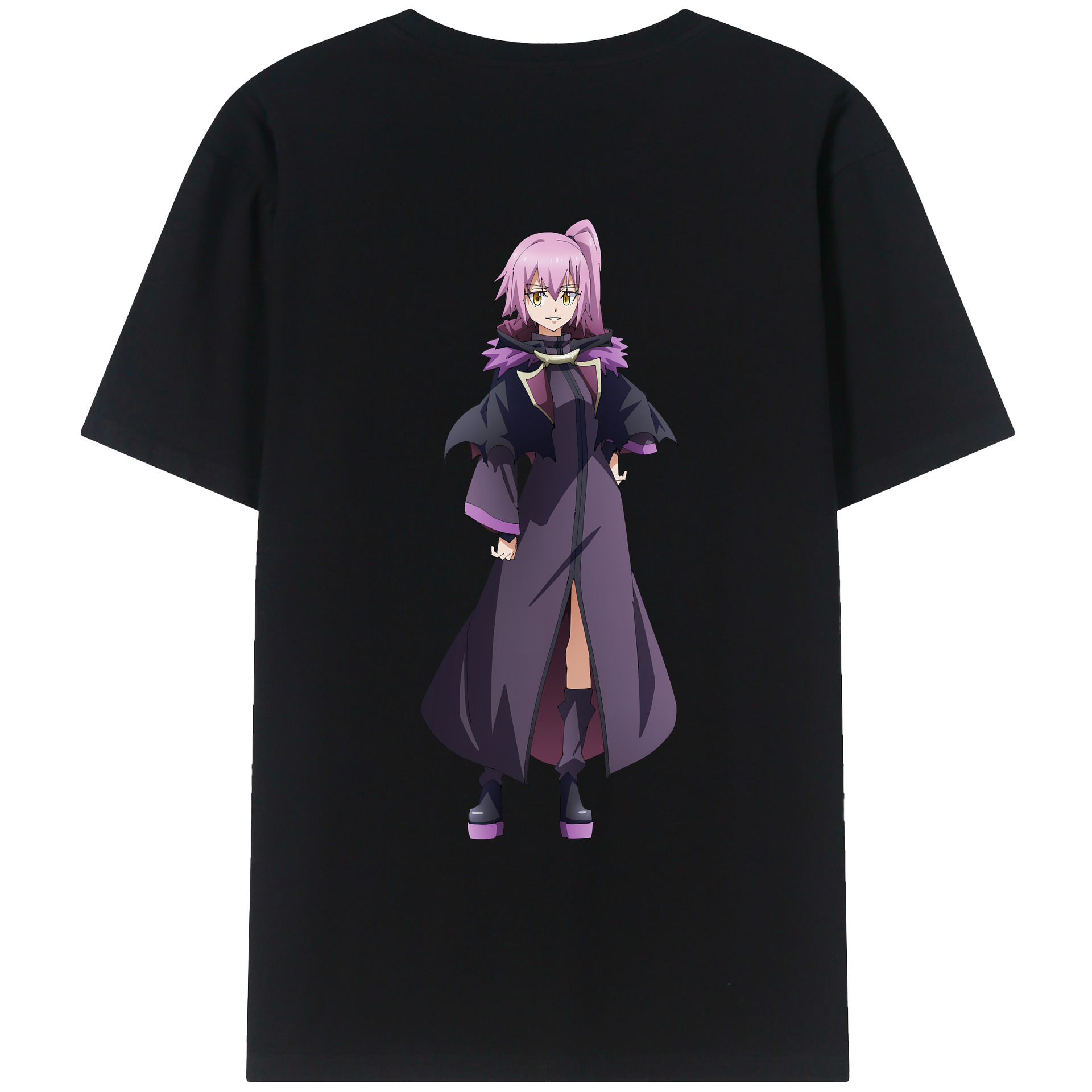 （画像用） 転スラ Regarding Reincarnated to Slime 綿100％ メンズ半袖Tシャツ（バックプリント） 通気性