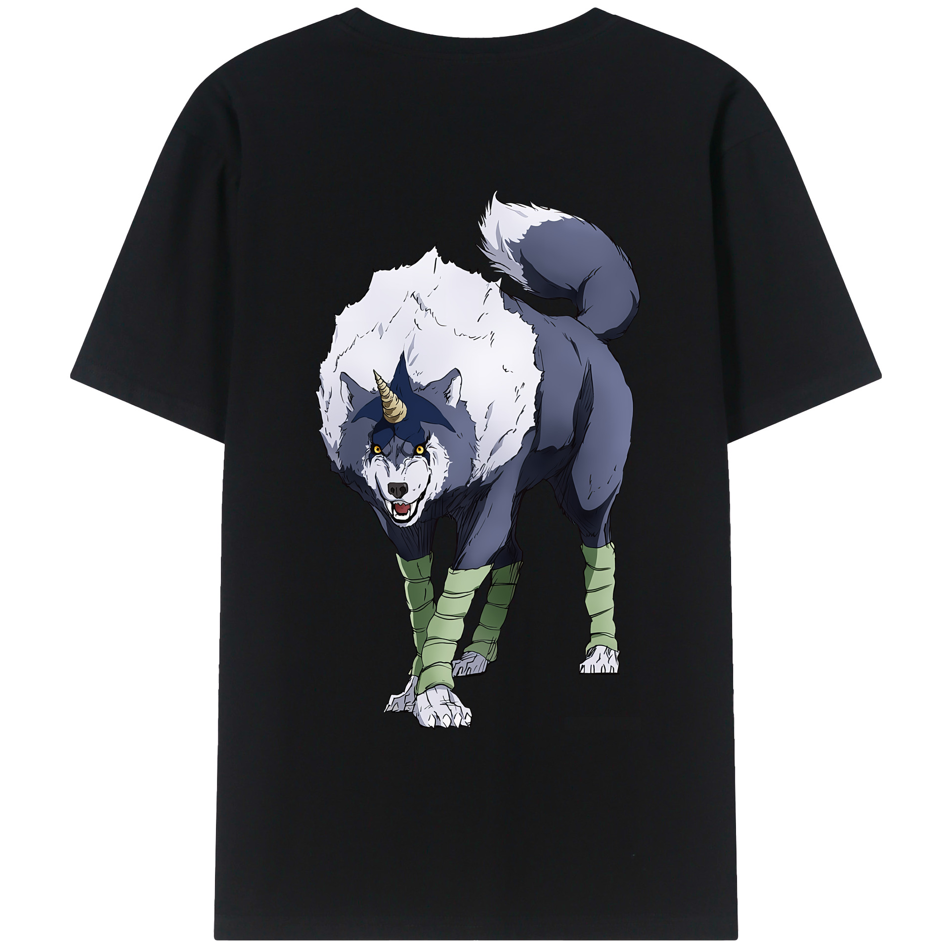 （画像用） 転スラ Regarding Reincarnated to Slime 綿100％ メンズ半袖Tシャツ（バックプリント） 通気性