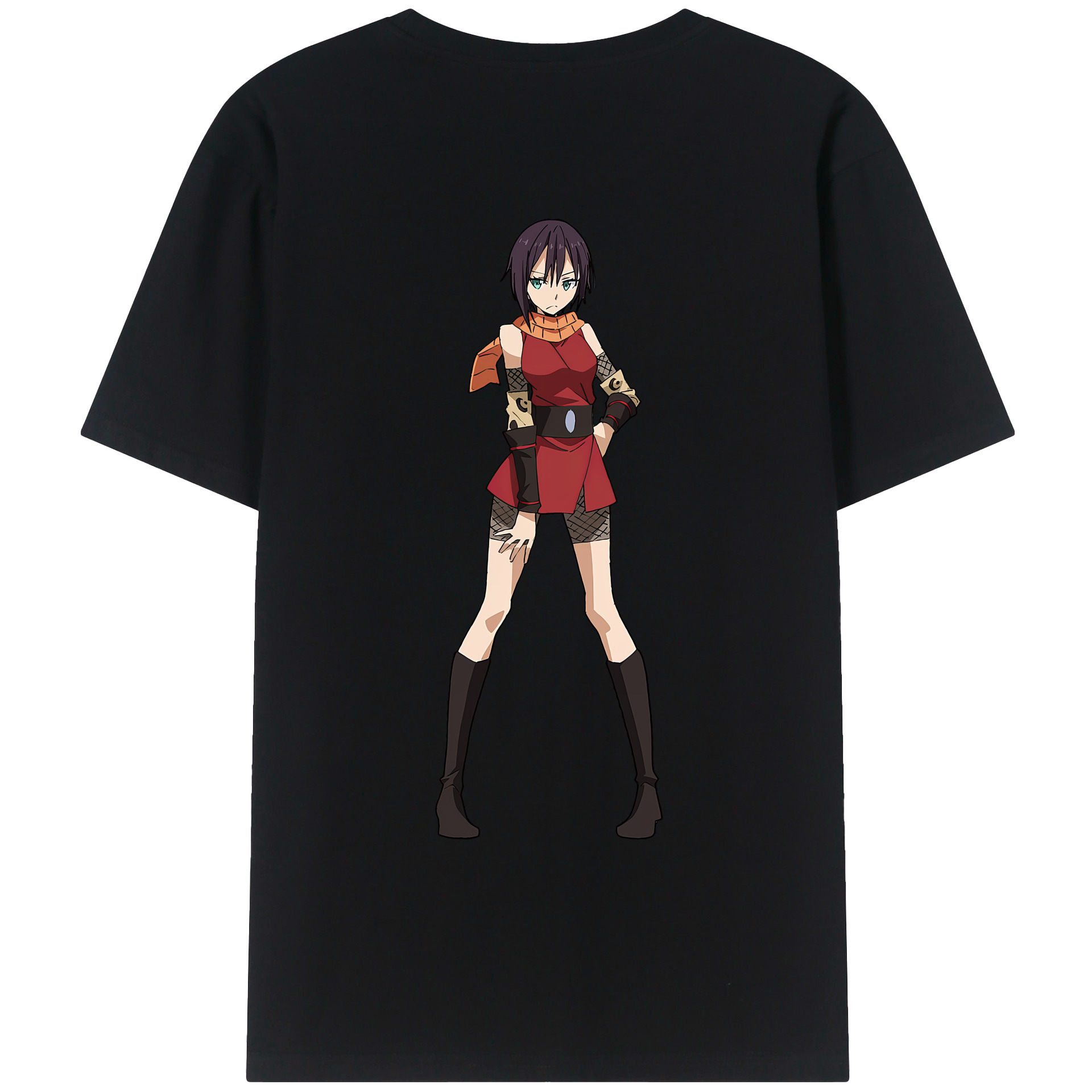 （画像用） 転スラ Regarding Reincarnated to Slime 綿100％ メンズ半袖Tシャツ（バックプリント） 通気性