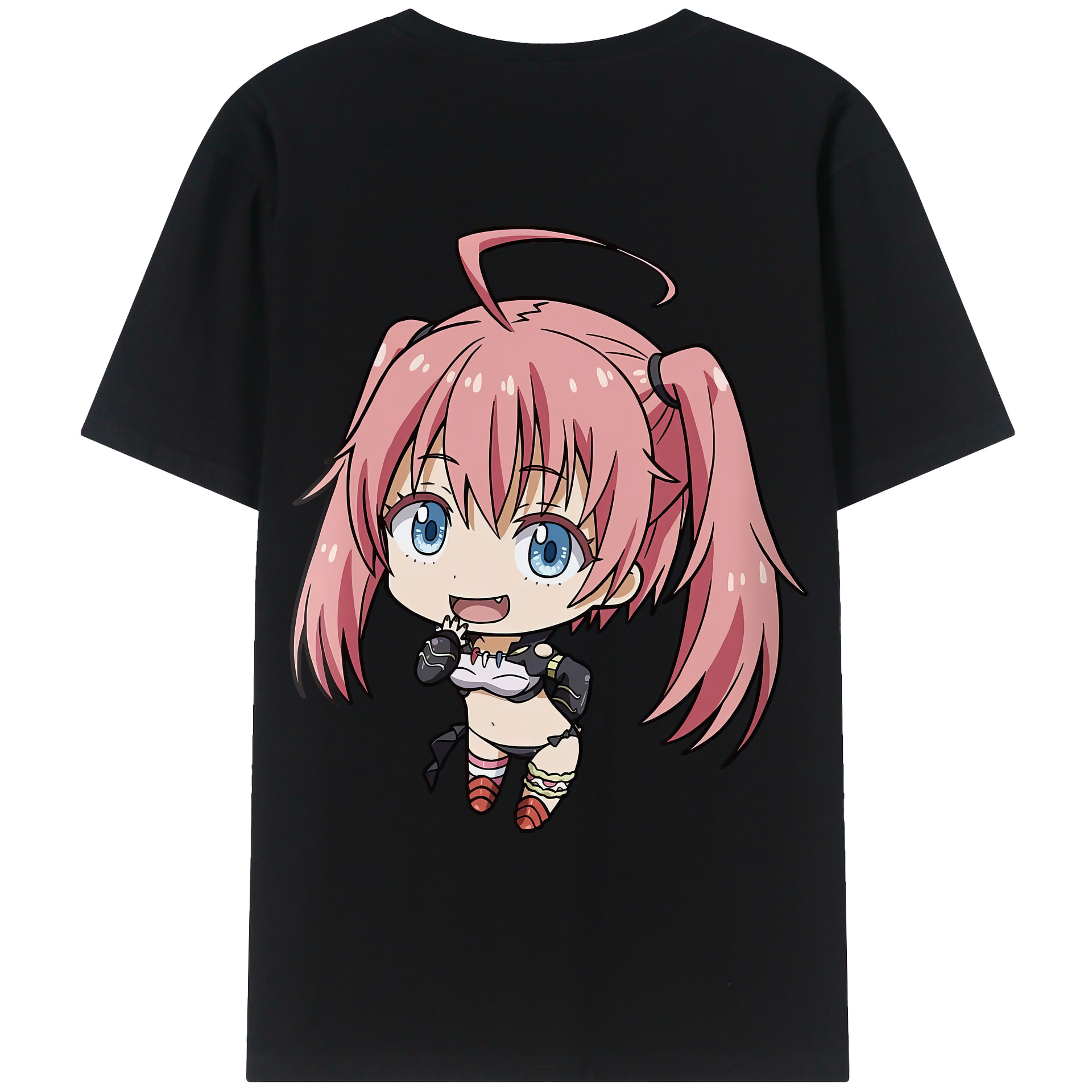 （画像用） 転スラ Regarding Reincarnated to Slime 綿100％ メンズ半袖Tシャツ（バックプリント） 通気性