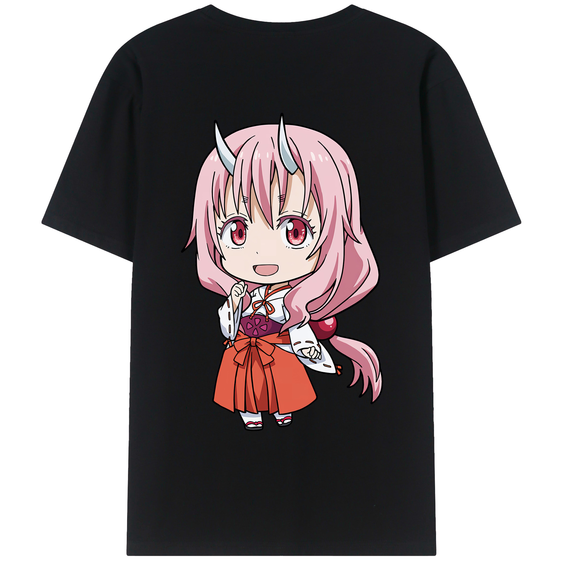 （画像用） 転スラ Regarding Reincarnated to Slime 綿100％ メンズ半袖Tシャツ（バックプリント） 通気性