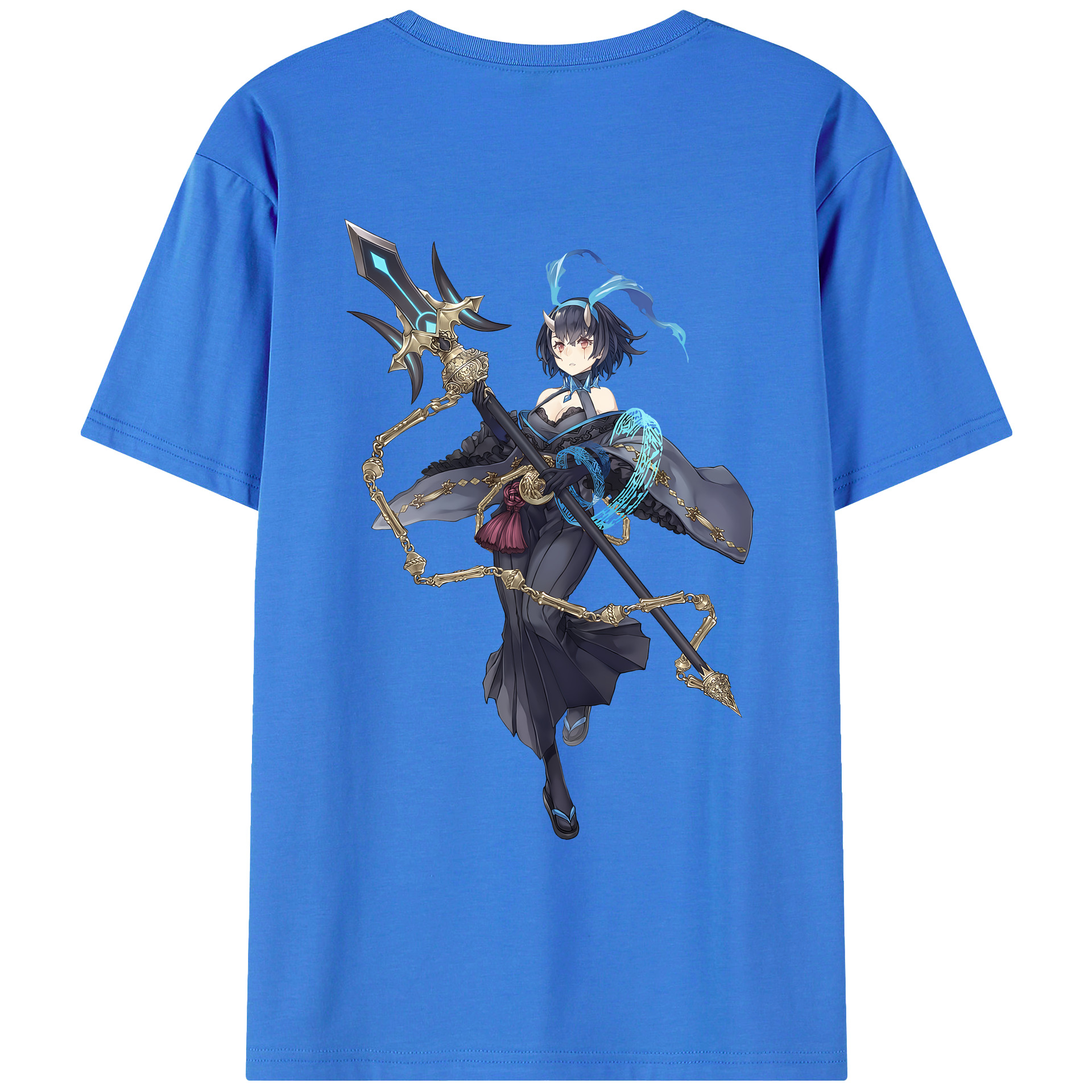 （画像用） 転スラ Regarding Reincarnated to Slime 綿100％ メンズ半袖Tシャツ（バックプリント） 通気性