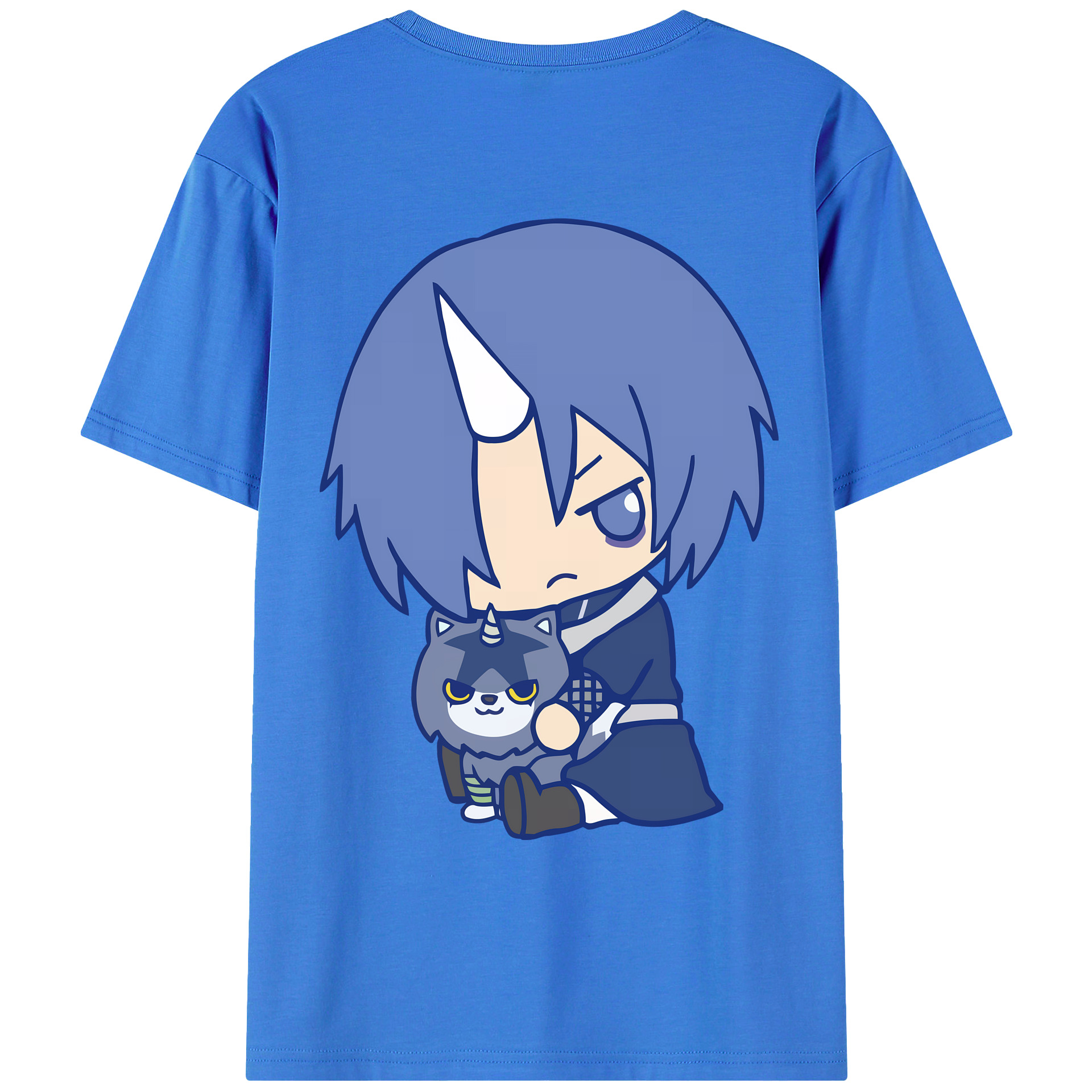 （画像用） 転スラ Regarding Reincarnated to Slime 綿100％ メンズ半袖Tシャツ（バックプリント） 通気性