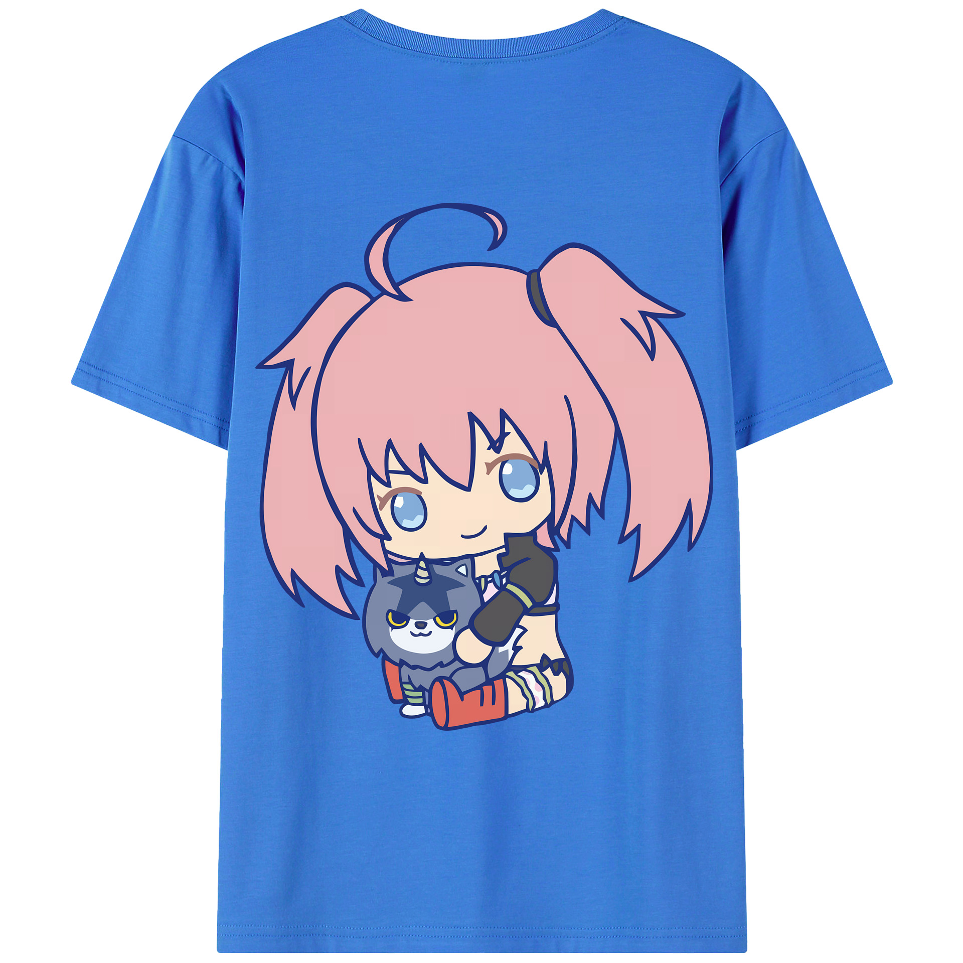 （画像用） 転スラ Regarding Reincarnated to Slime 綿100％ メンズ半袖Tシャツ（バックプリント） 通気性