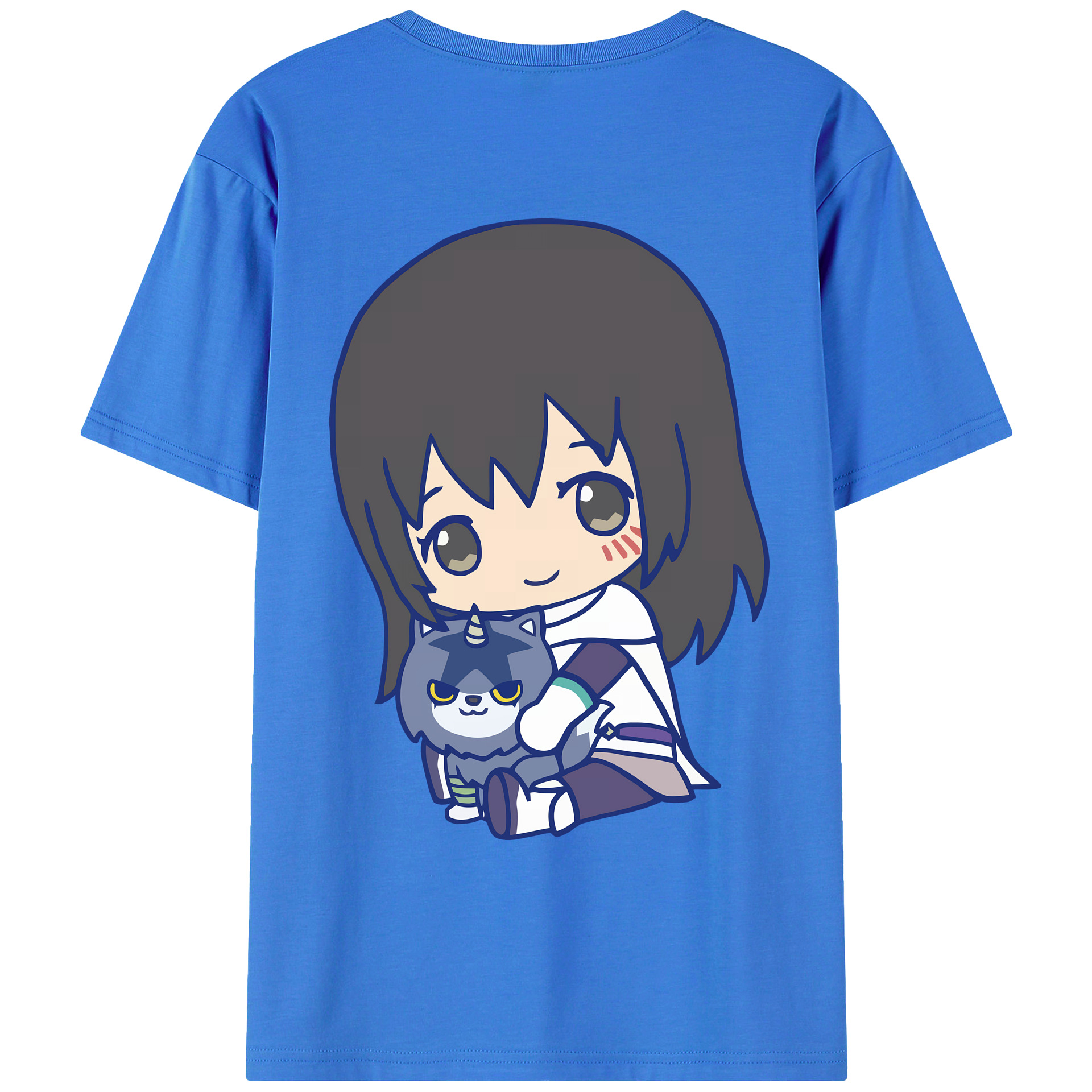 （画像用） 転スラ Regarding Reincarnated to Slime 綿100％ メンズ半袖Tシャツ（バックプリント） 通気性