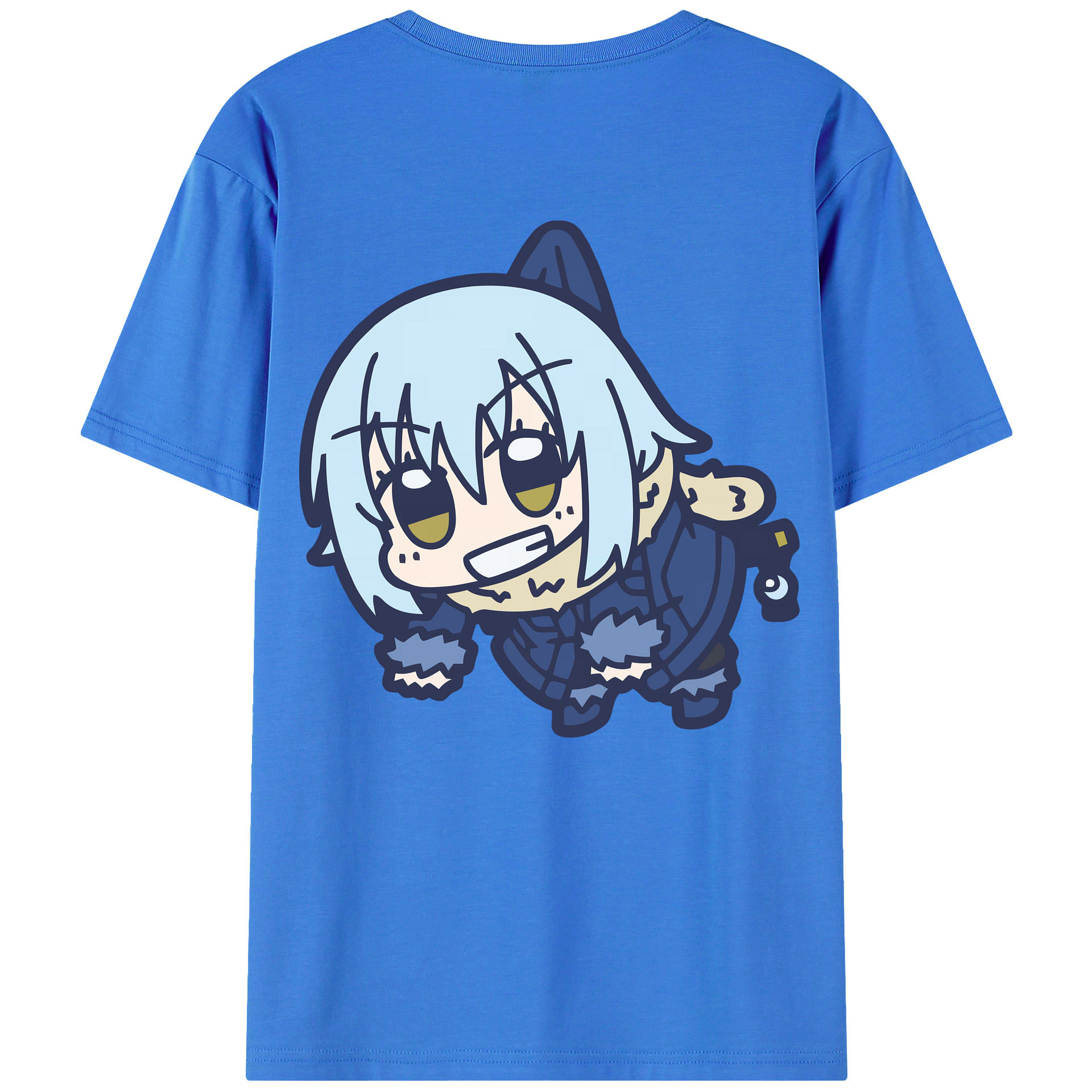 （画像用） 転スラ Regarding Reincarnated to Slime 綿100％ メンズ半袖Tシャツ（バックプリント） 通気性